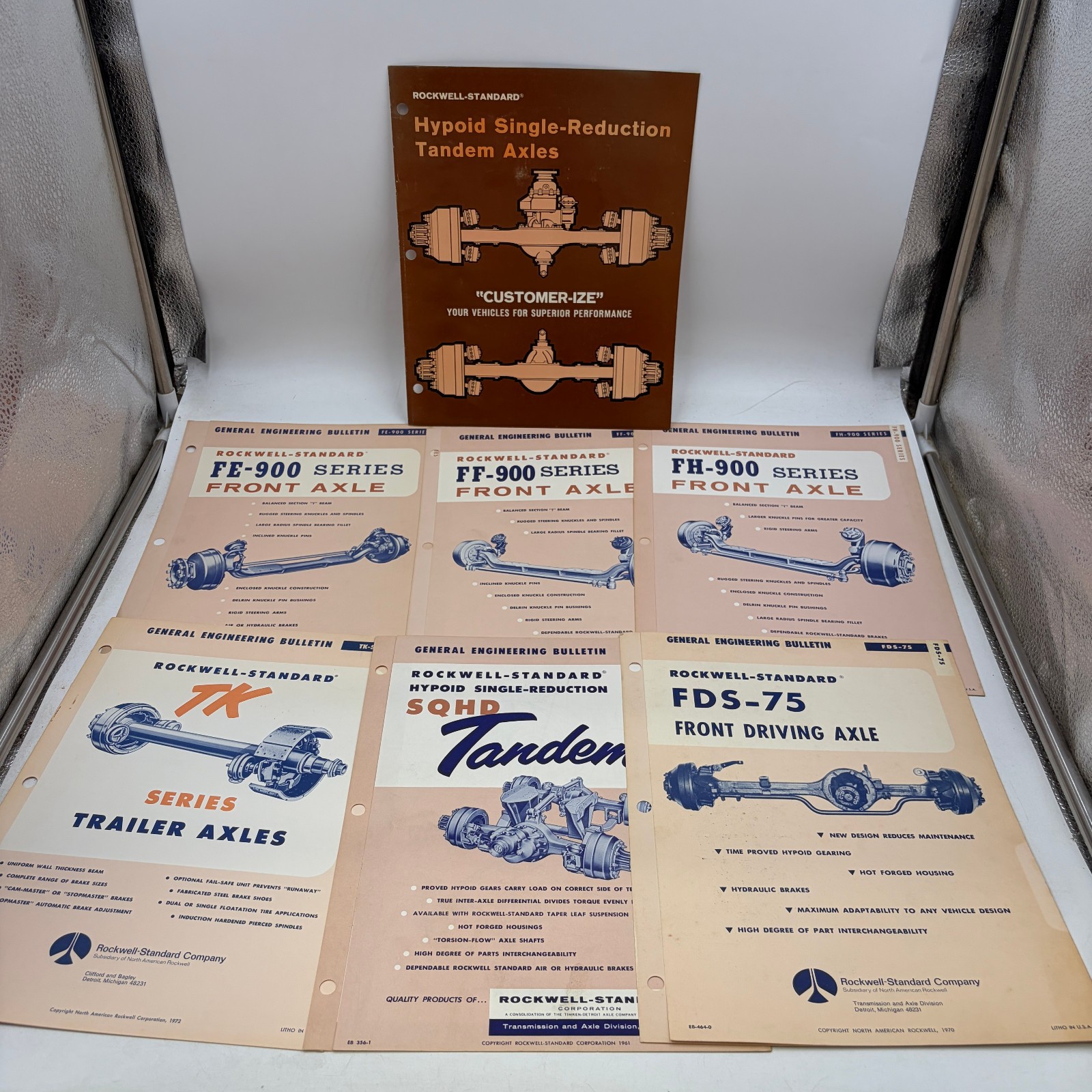 1961-72 Rockwell Standard Axle Engineering Bulletin Lot Truck Trailer 7pc 1961-72 Rockwell Standard Axle Engineering Bulletin Lot Truck Trailer 7pc