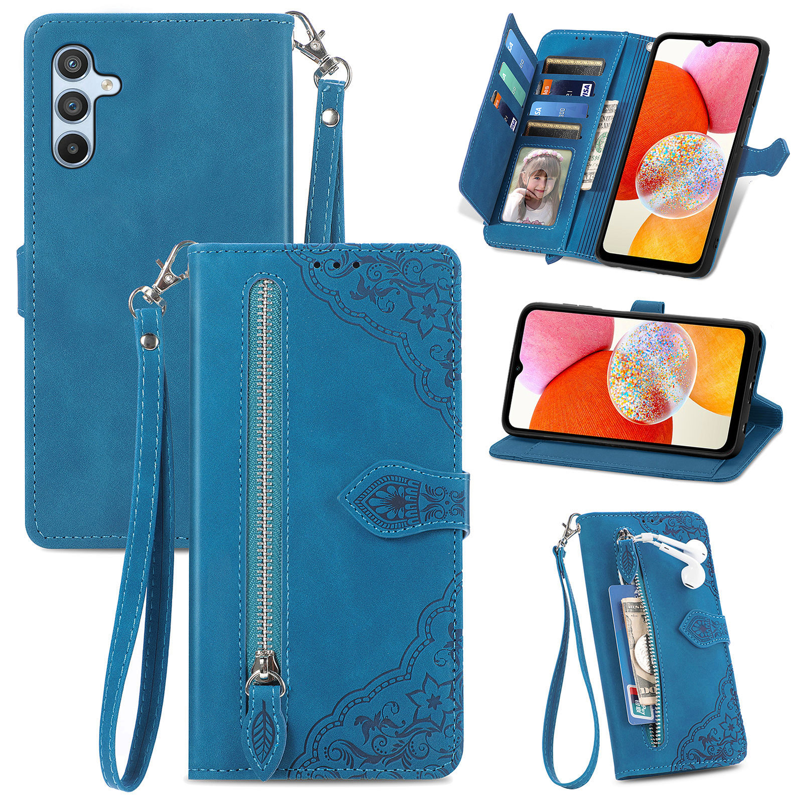 Fr Samsung Galaxy A13 A14 A15 A25 A26 5G Leather Wallet Stand Shockproof Case US Fr Samsung Galaxy A13 A14 A15 A25 A26 5G Leather Wallet Stand Shockproof Case US