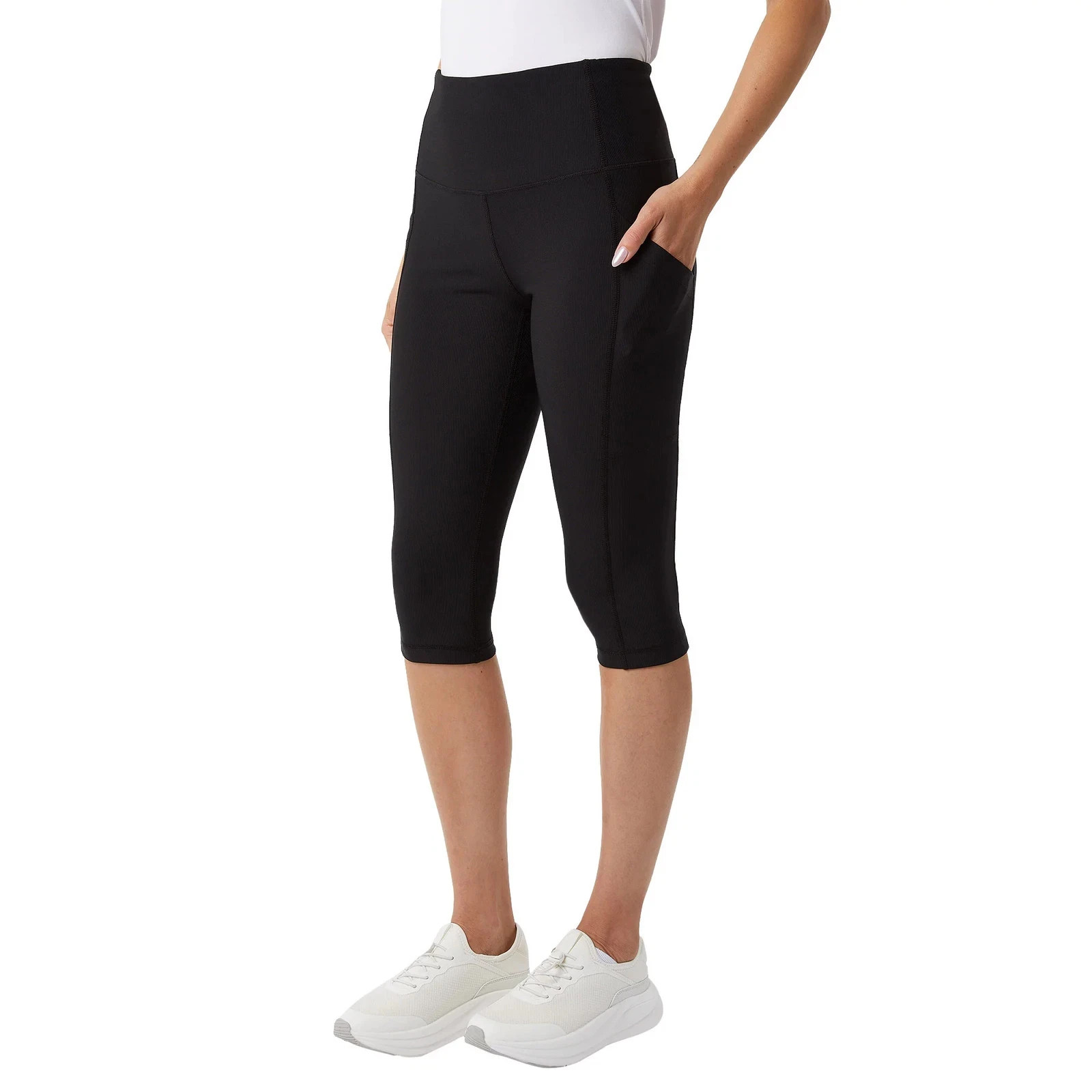 32 Degrees Cool Women\'s Ribbed Active Crop Pockets Legging New with Tags 32 Degrees Cool Women\'s Ribbed Active Crop Pockets Legging New with Tags