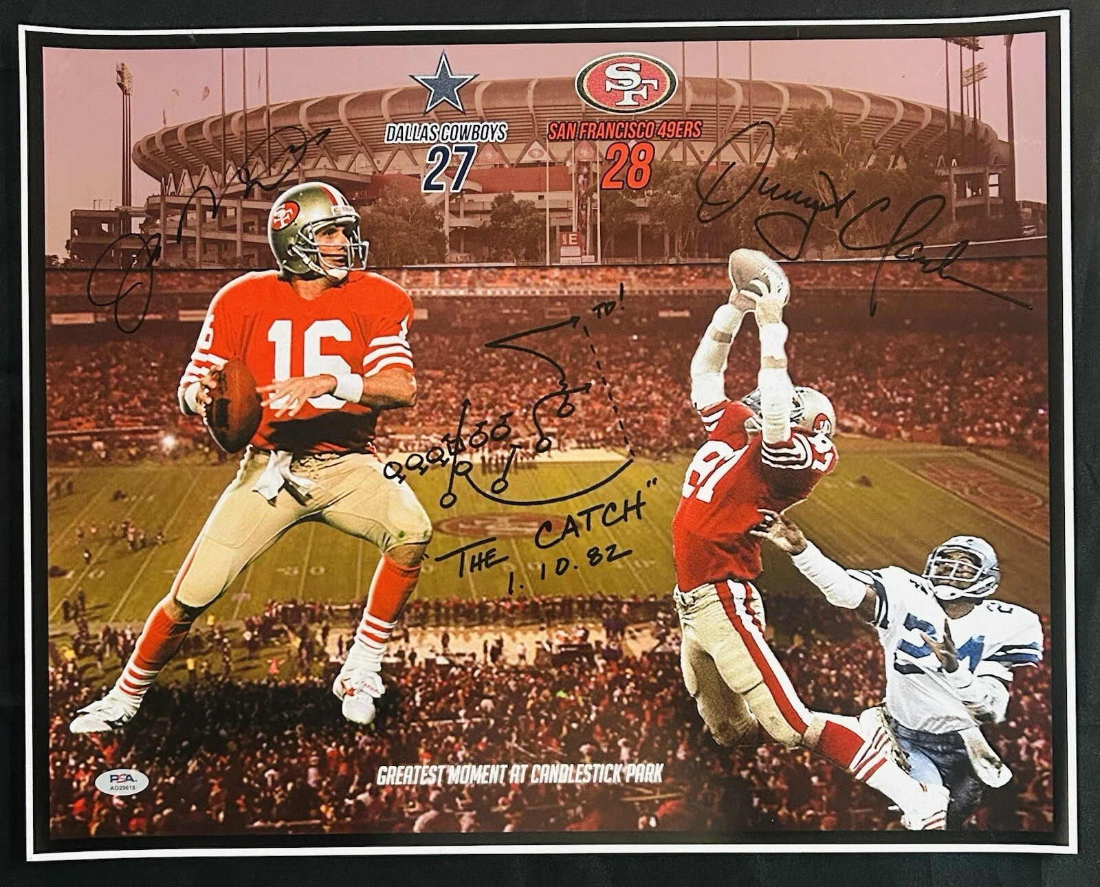 SAN FRANCISCO 49ERS JOE MONTANA DWIGH 8X10 PRINTED SIGNATURE / AUTOGRAPH REPRINT SAN FRANCISCO 49ERS JOE MONTANA DWIGH 8X10 PRINTED SIGNATURE / AUTOGRAPH REPRINT
