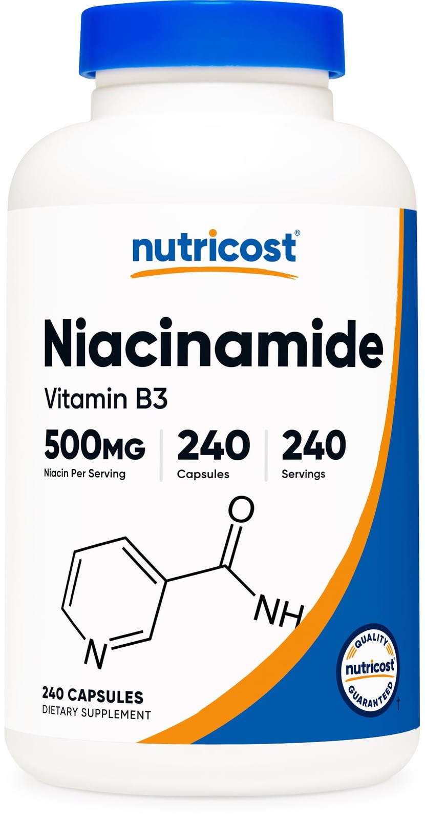 Nutricost Niacinamide (Vitamin B3) 500Mg, 240 Capsules - Non-gmo, Glut Nutricost Niacinamide (Vitamin B3) 500Mg, 240 Capsules - Non-gmo, Glut