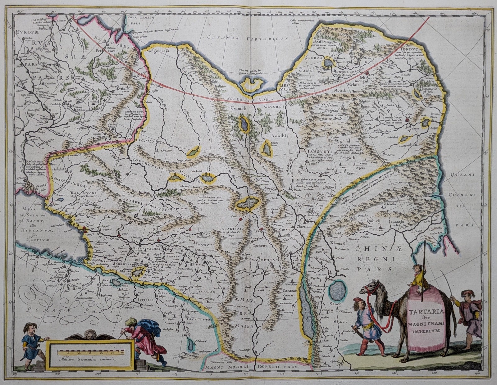 Tartaria - China, Russia - Blaeu 1640 - Rare Original Map In Original Colours