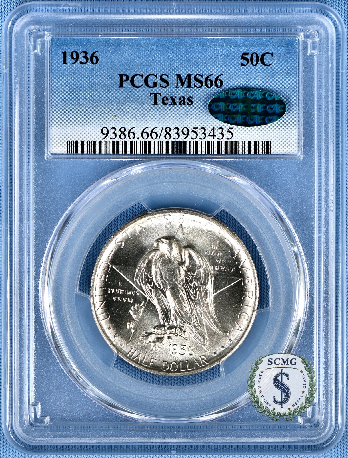 1936-D Texas Commemorative 50c NGC MS66 w/CAC - An Original Beauty 1936-D Texas Commemorative 50c NGC MS66 w/CAC - An Original Beauty