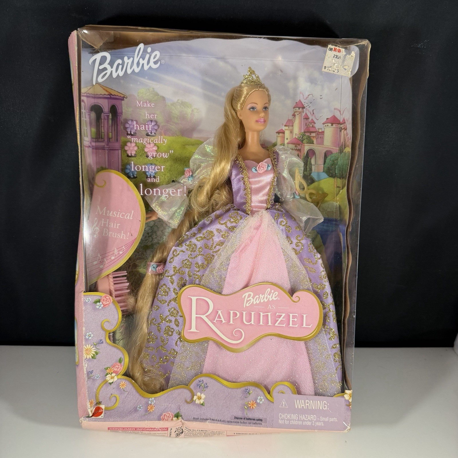 Vintage Mattel 2001 Barbie As Rapunzel Doll W/ Magical Hairbrush #55532- READ