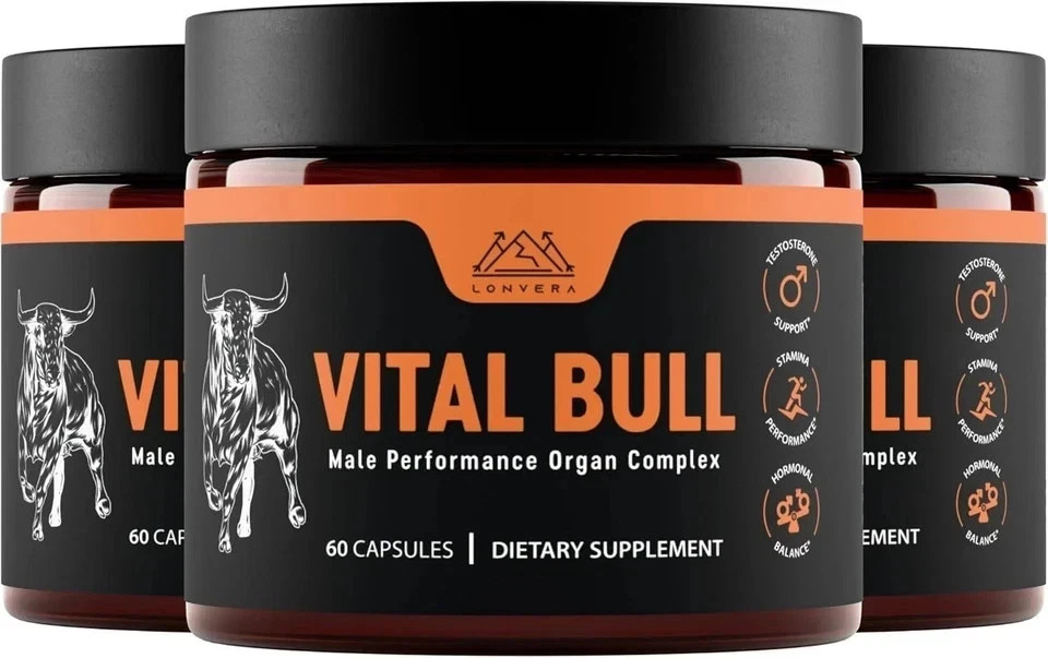 3 pack Lonvera Vital Bull Beef Organ Supplement for Men – Grass Fed Organs