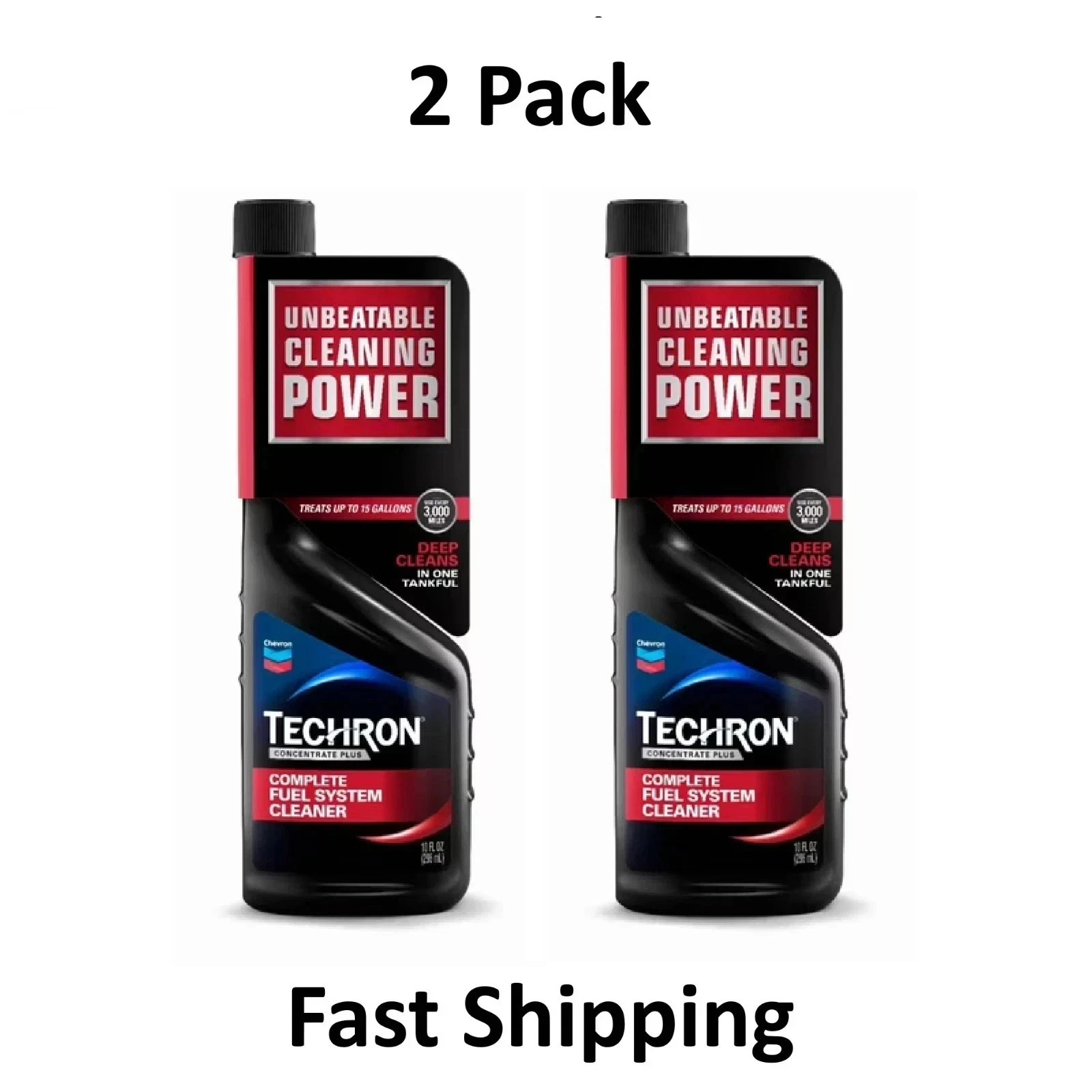 (2 pack) Chevron Techron Complete Fuel System Cleaner, 10 oz
