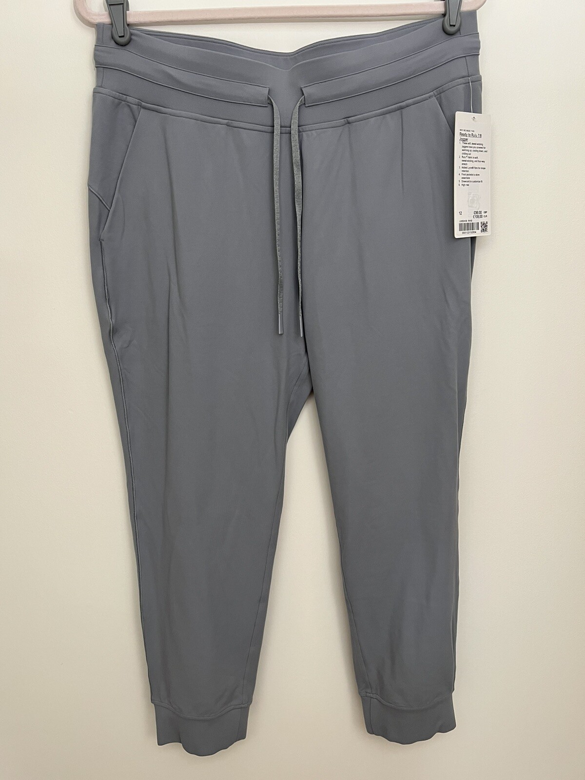 NWT Size 12 Lululemon Ready to Rulu 7/8 Jogger RHIG Rhino Grey RARE NWT Size 12 Lululemon Ready to Rulu 7/8 Jogger RHIG Rhino Grey RARE