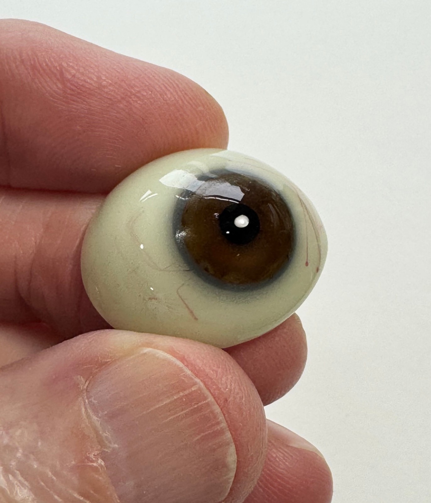 Antique German hand-blown human prosthetic glass eye. E2 Antique German hand-blown human prosthetic glass eye. E2