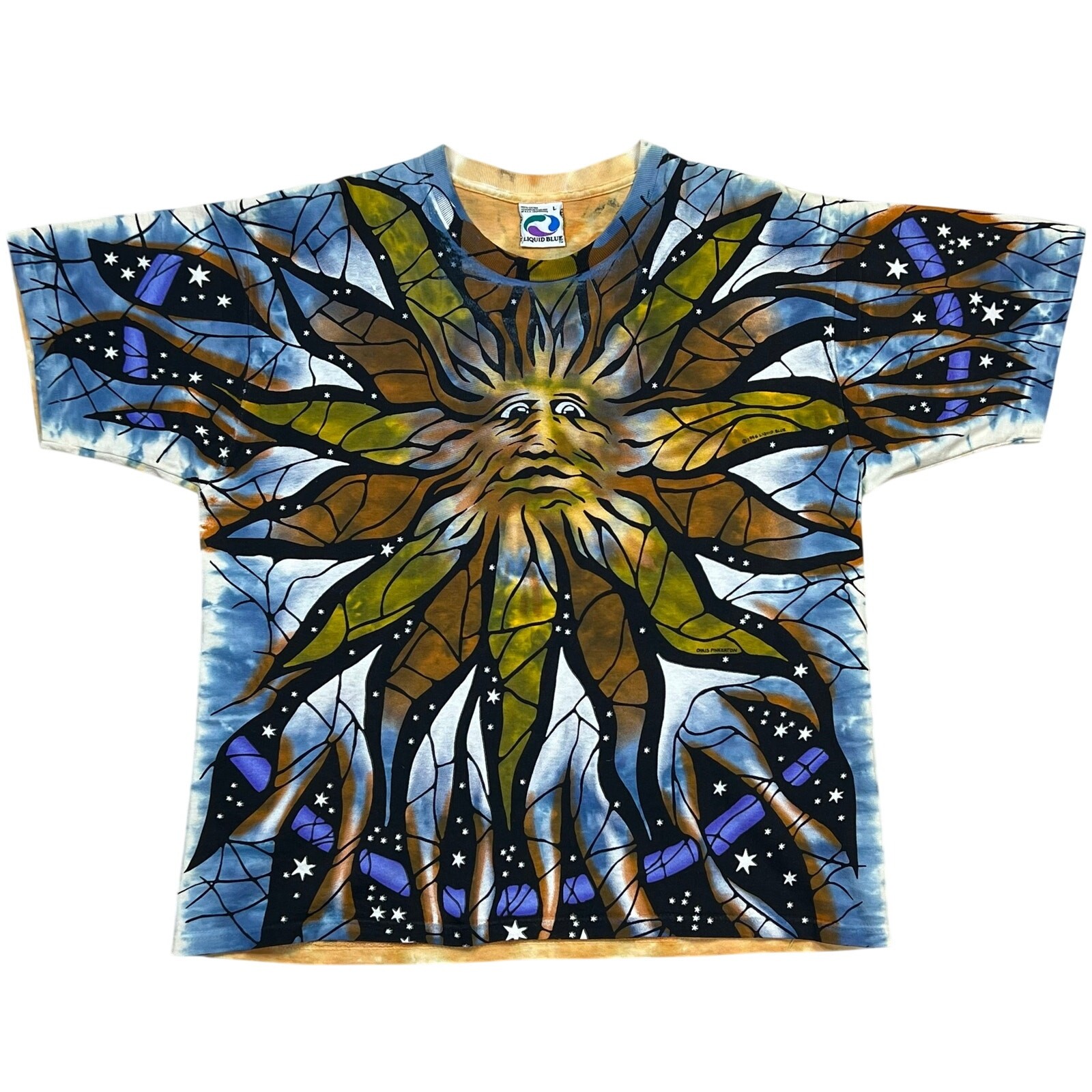 Vintage 1996 Liquid Blue Chris Pinkerton Sun & Moon AOP Tee Size Large 23\ Vintage 1996 Liquid Blue Chris Pinkerton Sun & Moon AOP Tee Size Large 23\