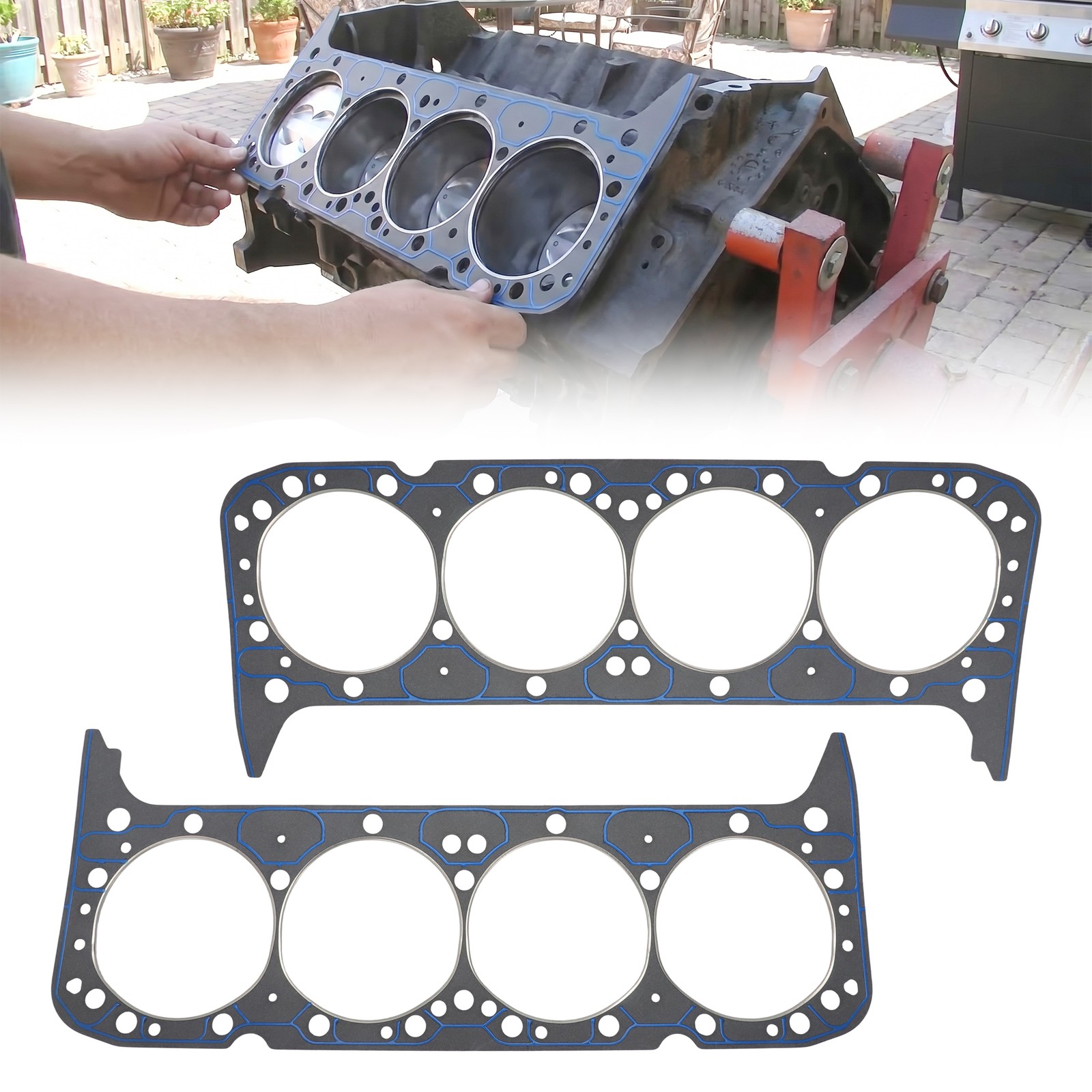 Performance 1003 Small Block for Chevy SBC Head Gaskets Pair 327 350 383 Stroker