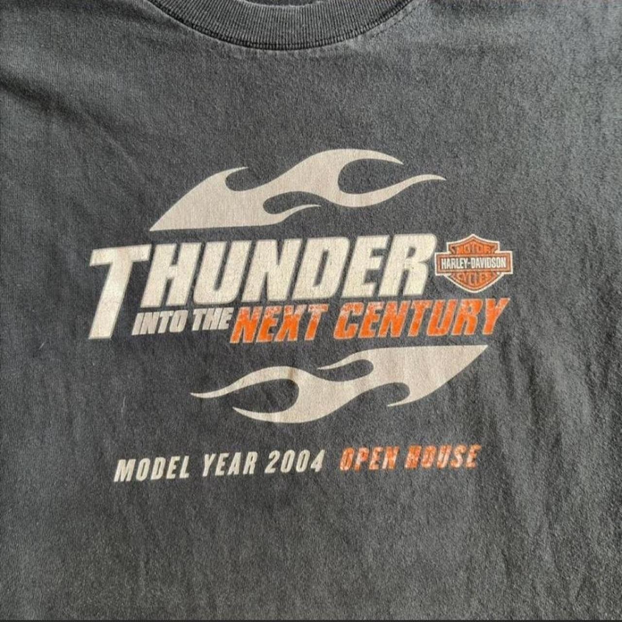Harley Davidson 2004 Model Year Open House Staff Tee Faded Grey Mens Large Harley Davidson 2004 Model Year Open House Staff Tee Faded Grey Mens Large