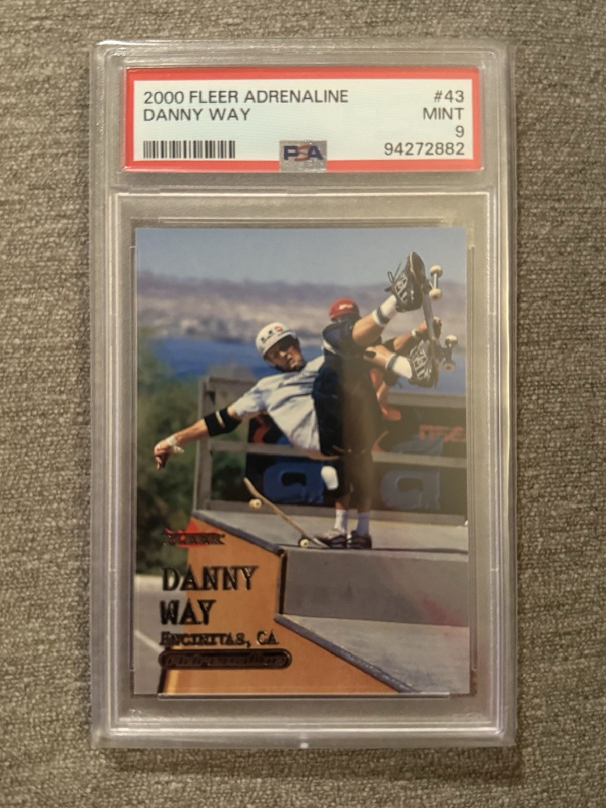 PSA 9    2000 Fleer Adrenaline - Danny Way #43 Skateboard X-Games