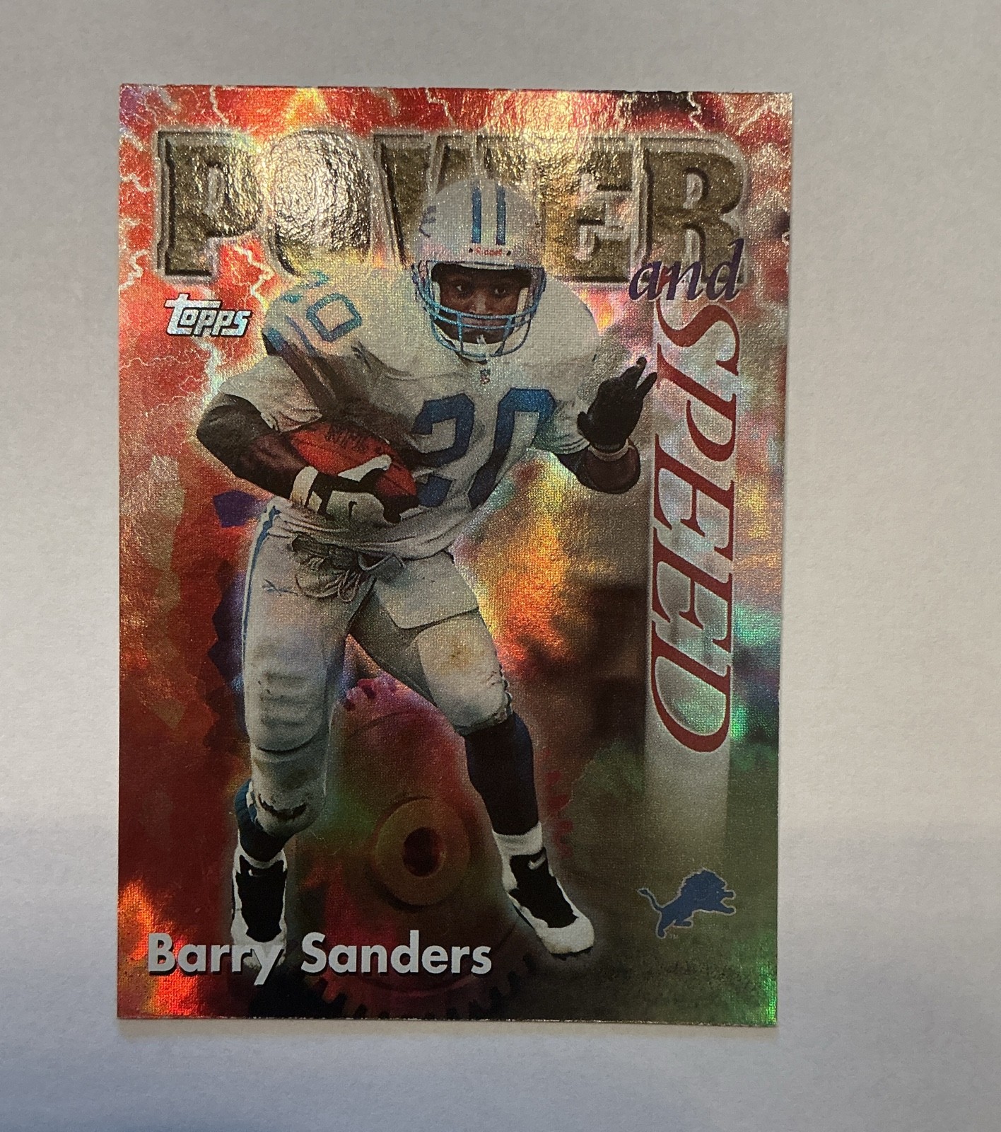 1998 Topps Chrome - Season\'s Best Power and Speed Barry Sanders #2 1998 Topps Chrome - Season\'s Best Power and Speed Barry Sanders #2