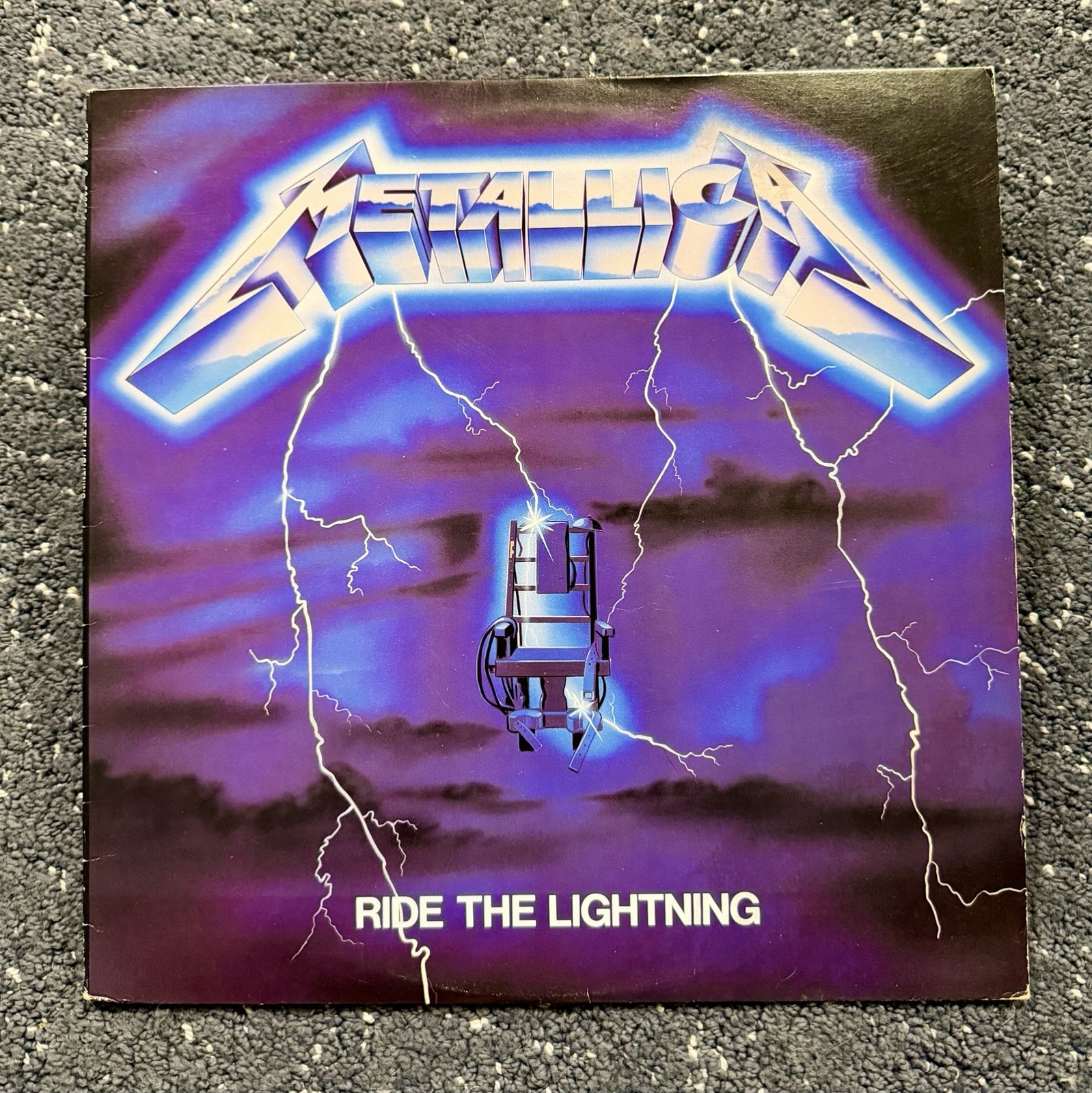 Metallica Ride the Lightning 1984 Original LP Vinyl Record 12” Electra RARE OOP Metallica Ride the Lightning 1984 Original LP Vinyl Record 12” Electra RARE OOP