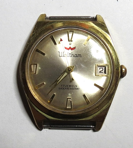 VTG MENS WALTHAM 17\'J MANUAL SWC R614 RED POINTER GOLD TONE WRISTWATCH FOR PARTS VTG MENS WALTHAM 17\'J MANUAL SWC R614 RED POINTER GOLD TONE WRISTWATCH FOR PARTS