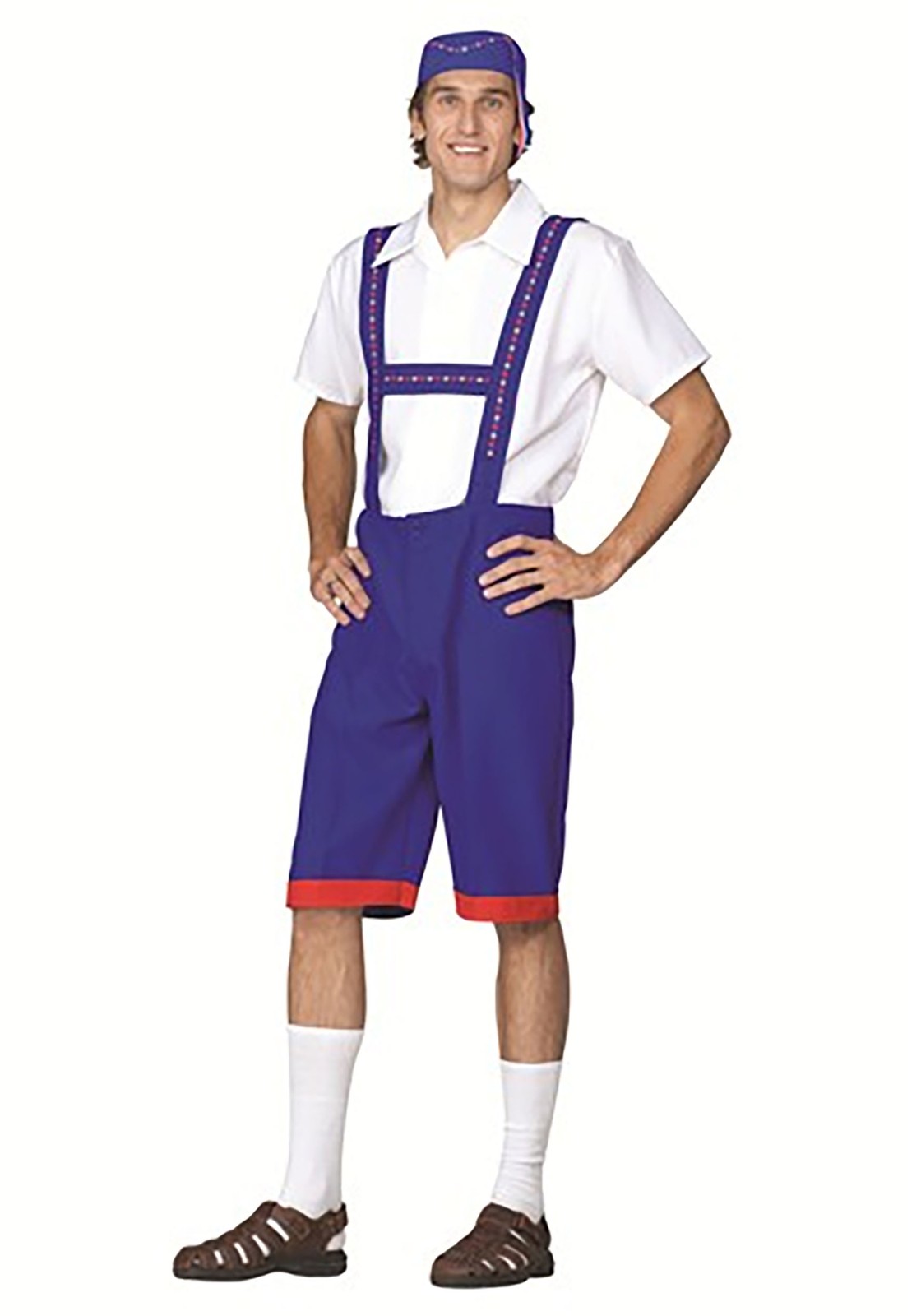 Plus Size Ned Nederlander Blue Lederhosen Costume for Men Plus Size Ned Nederlander Blue Lederhosen Costume for Men