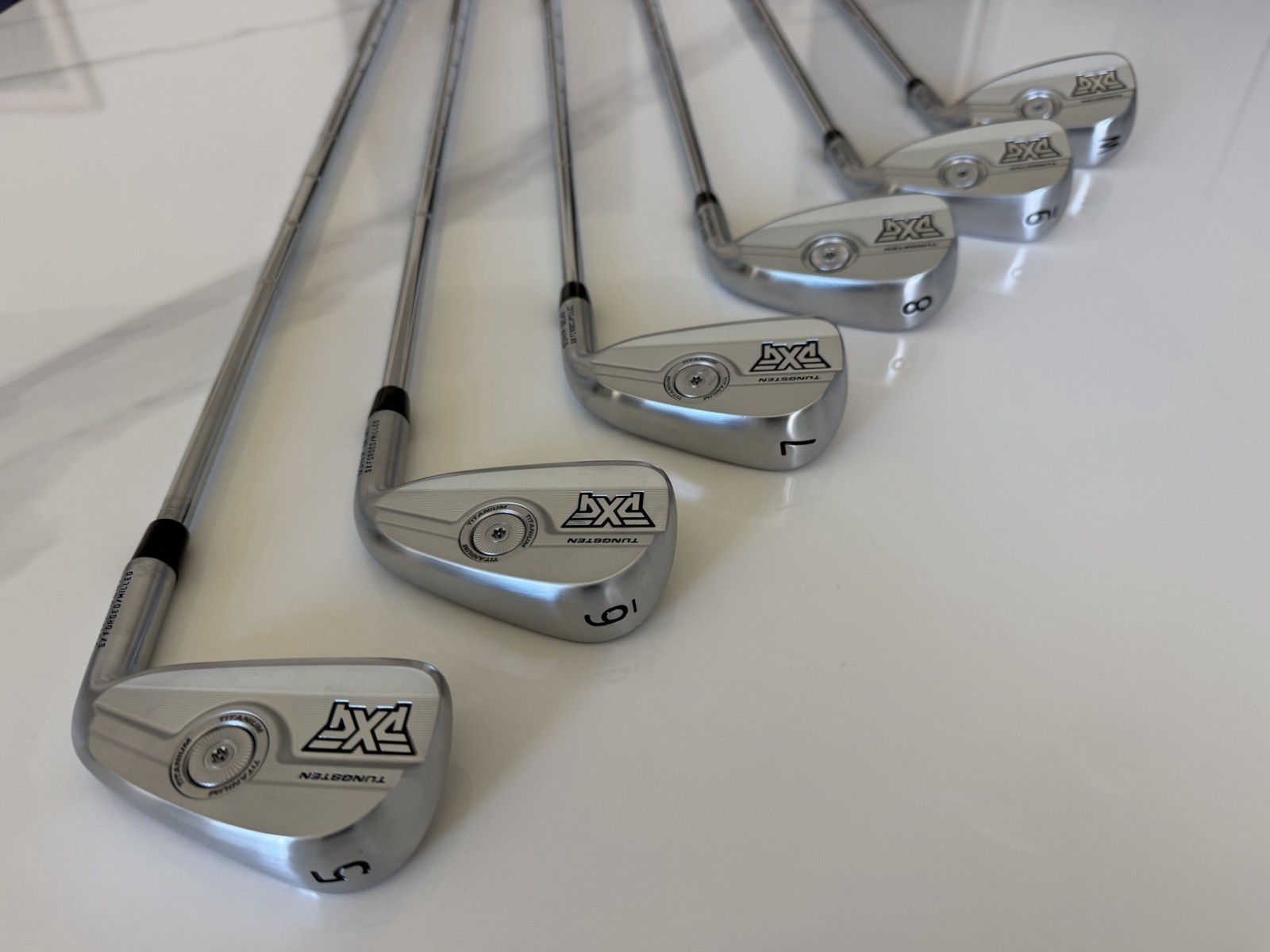 MINT PXG 0311 P GEN7 Chrome Irons 5-PW - RH - TT Dynamic Gold Mid 115 X100