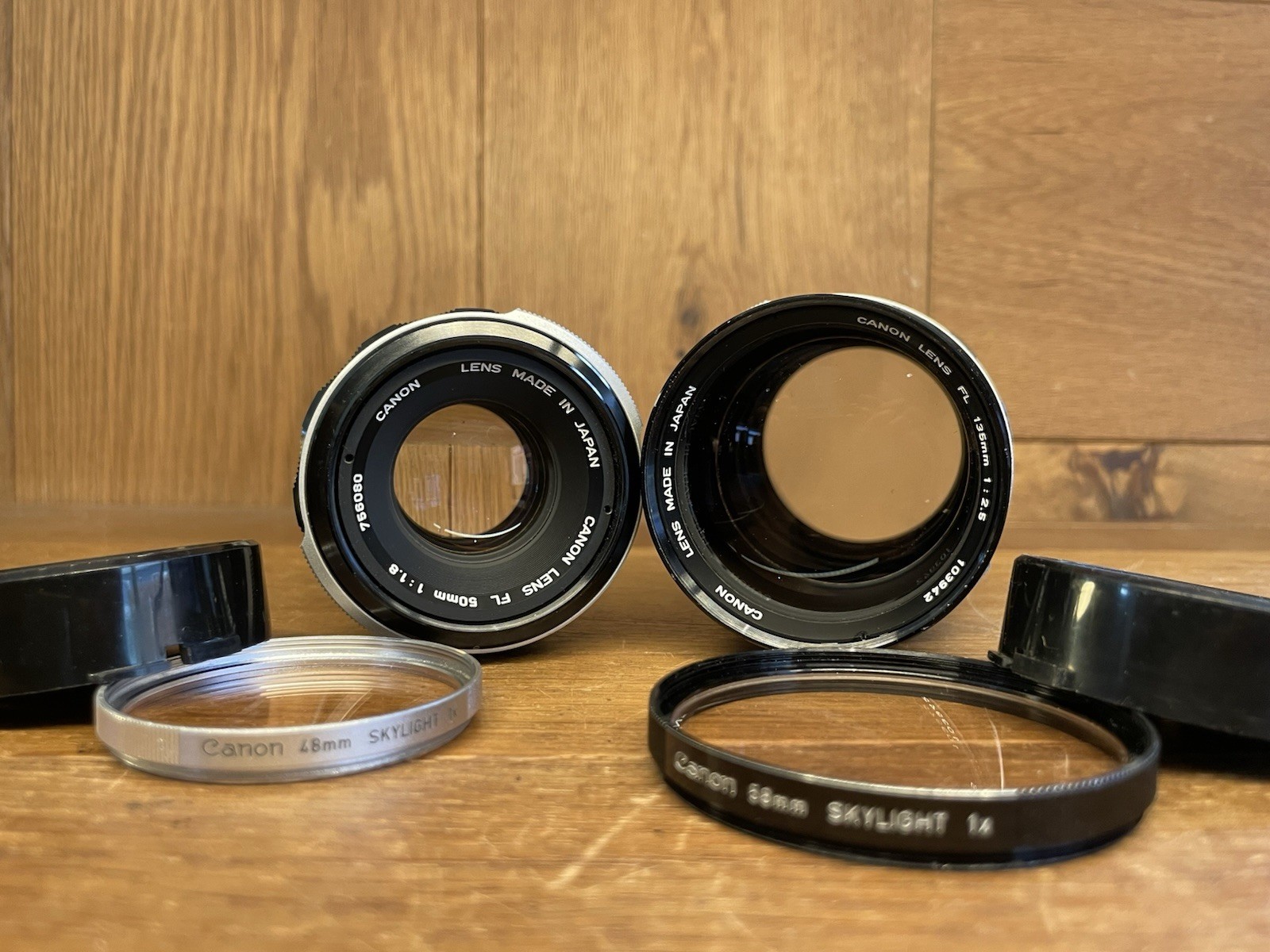 *2 Lens Set : Near Mint ++* Canon FL 50mm F/1.8 Standard & 135mm F/2.5 Telephoto