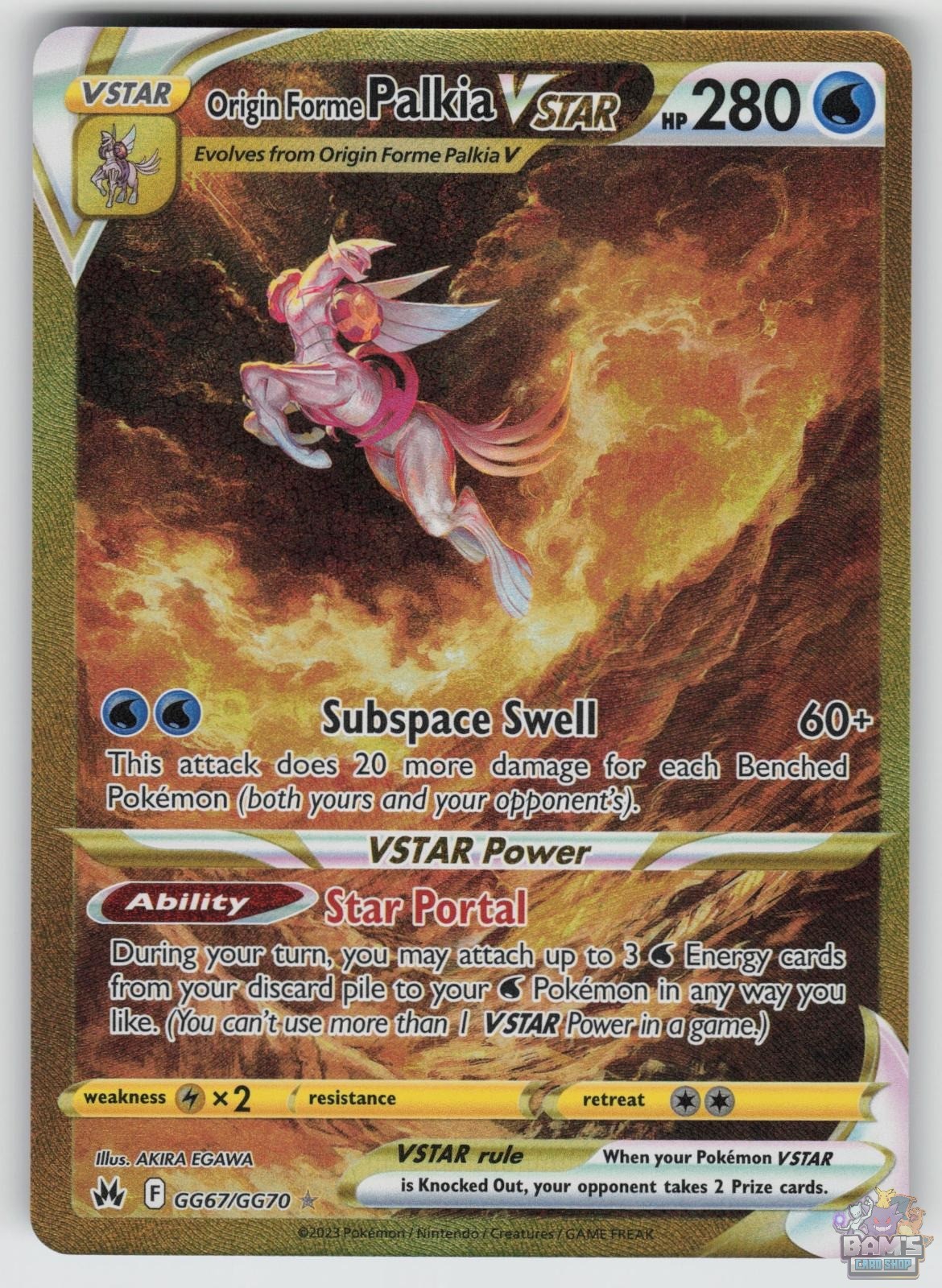Origin Forme Palkia VSTAR GG67/GG70 NM Crown Zenith Galarian Gallery Pokemon Origin Forme Palkia VSTAR GG67/GG70 NM Crown Zenith Galarian Gallery Pokemon