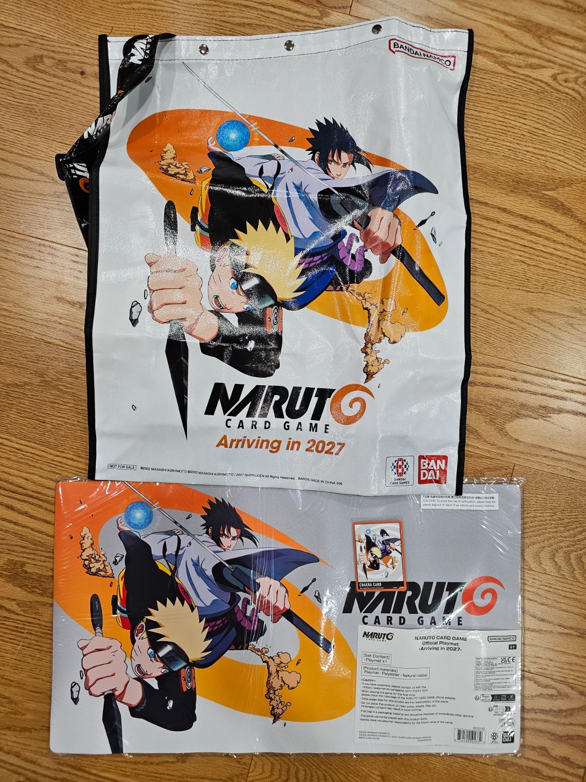 2026 New York Comic Con Bandai Naruto Chakra CP-001 Promo Card TCG +Desk Matt 