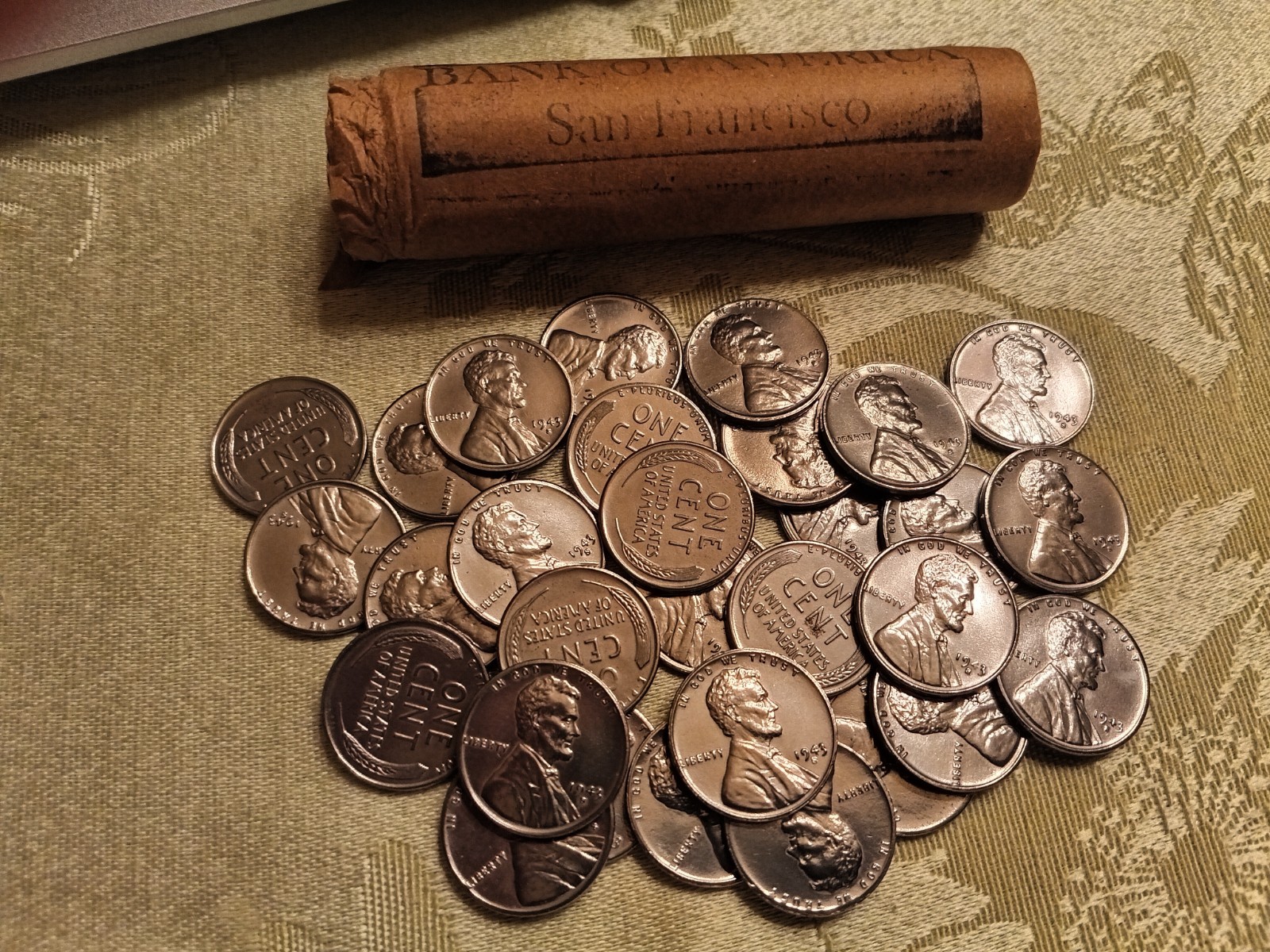 1943-S Steel Cent - Gem BU+ from an OBW BU San Francisco roll