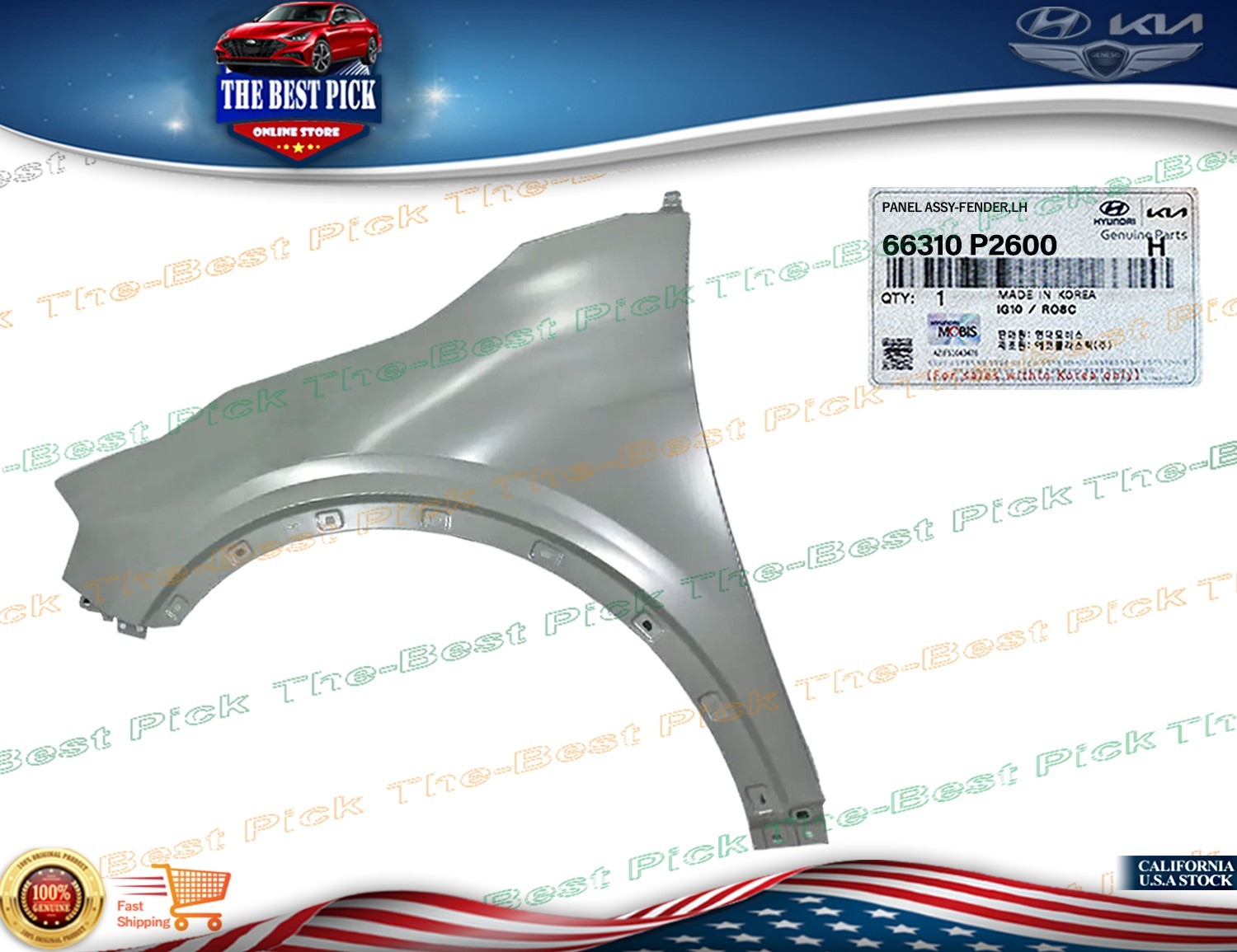 ⭐GENUINE⭐ Front Fender Panel LEFT Driver ⭐OEM⭐ For 2025 Kia Sorento 66310P2600 ⭐GENUINE⭐ Front Fender Panel LEFT Driver ⭐OEM⭐ For 2025 Kia Sorento 66310P2600