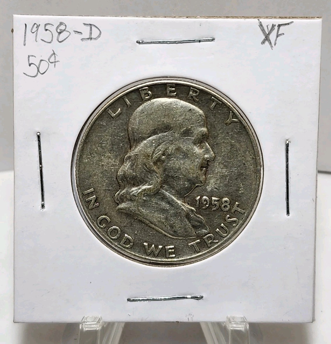 1958-D Franklin Half Dollar Raw XF 1958-D Franklin Half Dollar Raw XF
