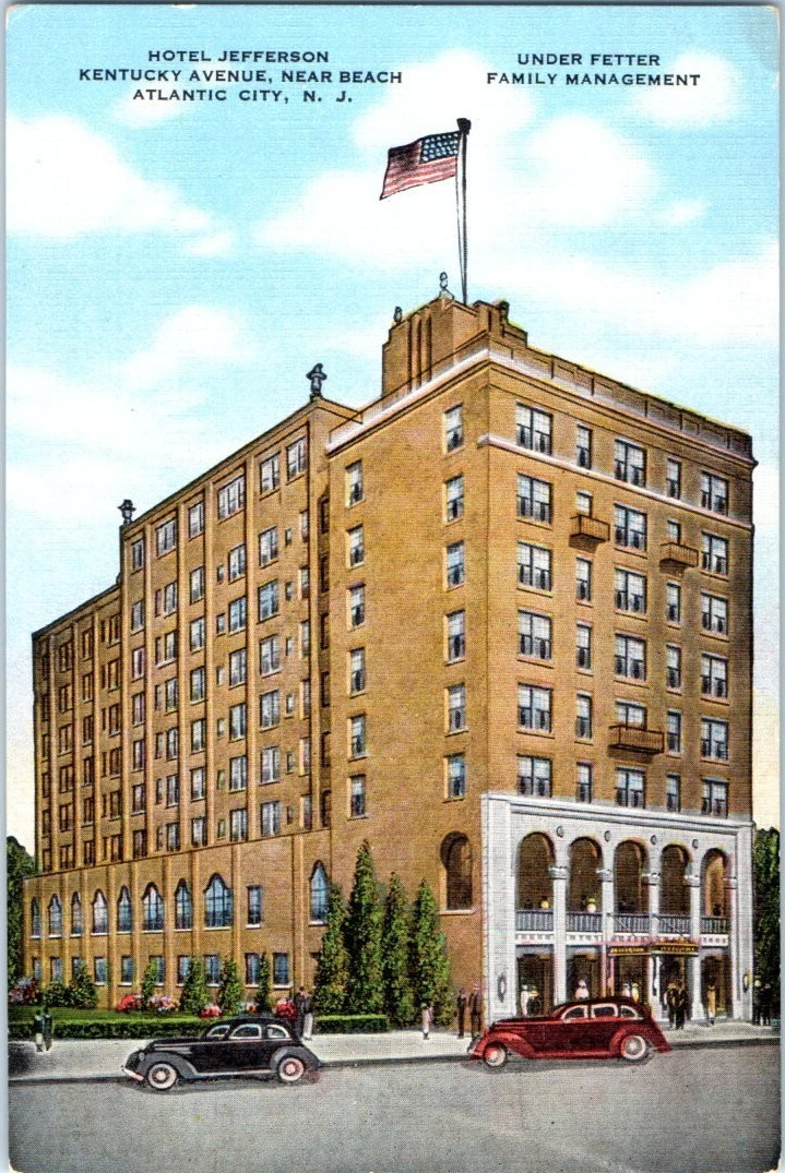 Vintage Postcard 1930-1945 Hotel Jefferson, Atlantic City, New Jersey (NJ) Vintage Postcard 1930-1945 Hotel Jefferson, Atlantic City, New Jersey (NJ)