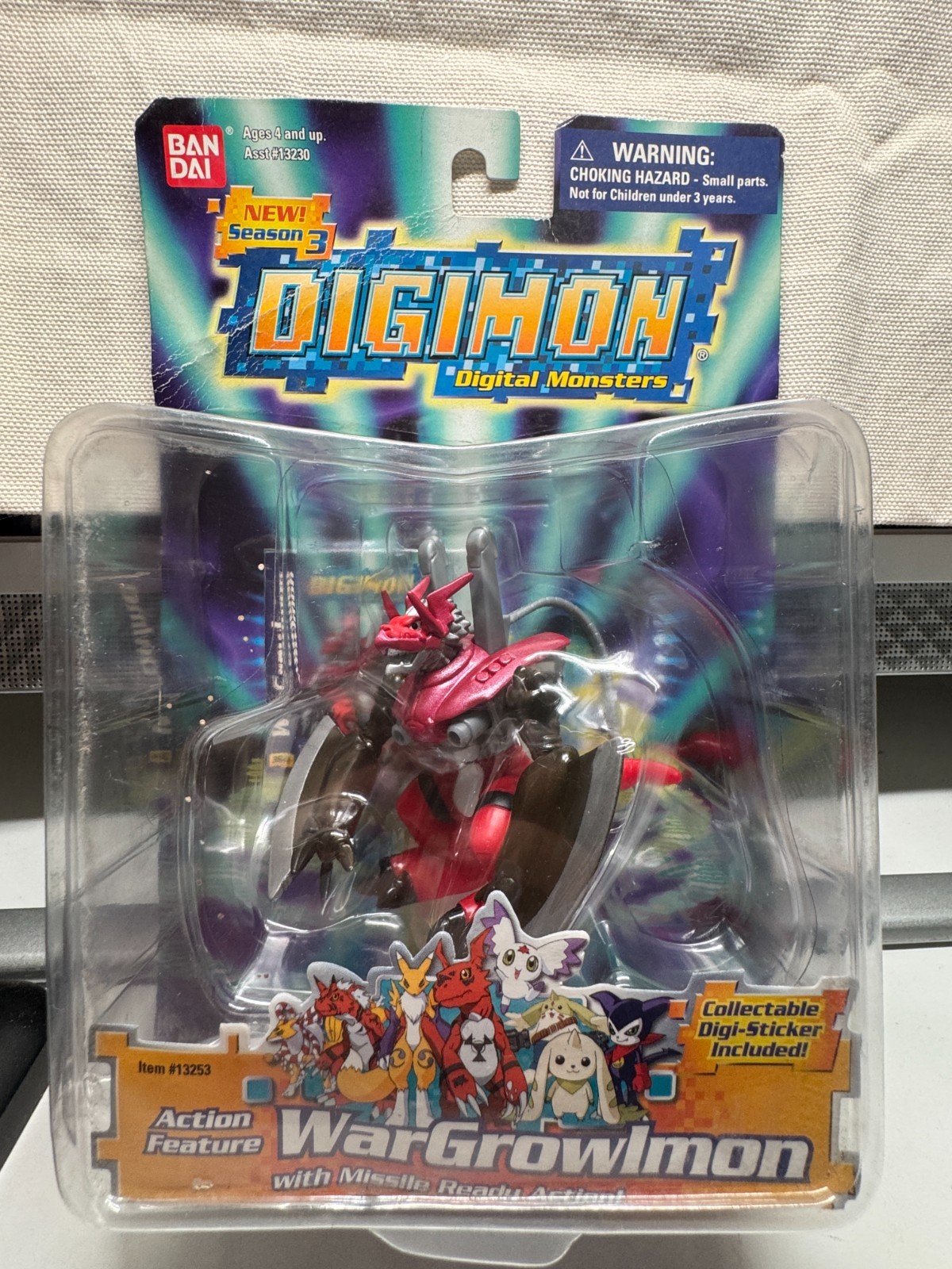 Vintage 2001 Bandai Digimon WarGrowlmon Digi-Warrior Action Figure 5” Carded Vintage 2001 Bandai Digimon WarGrowlmon Digi-Warrior Action Figure 5” Carded