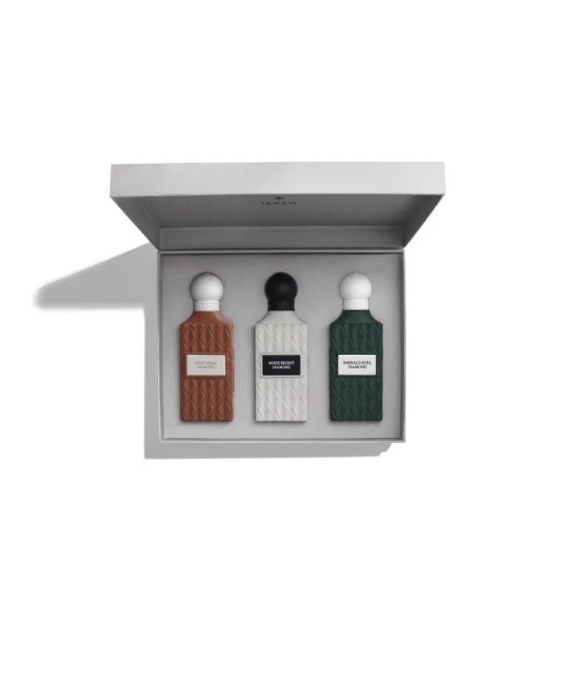 Ibrahim Al Qurashi IBRAQ Diamond Grey Box 2 Perfume Gift Set 3x75ml 100% Authent Ibrahim Al Qurashi IBRAQ Diamond Grey Box 2 Perfume Gift Set 3x75ml 100% Authent