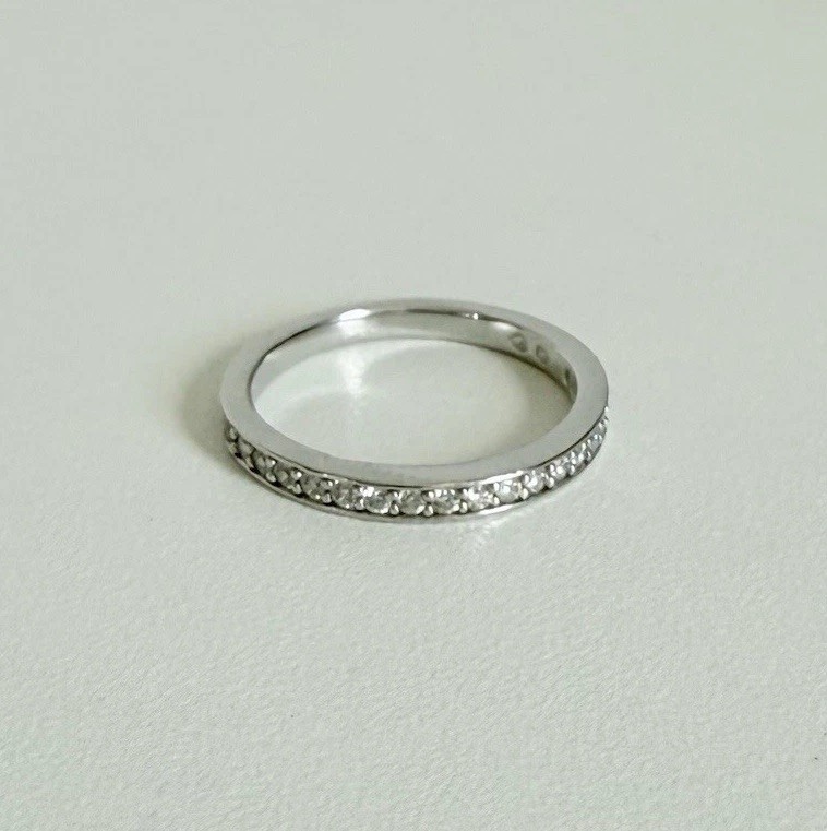 Swarovski Matrix Ring White Rhodium Plated Cubic Zirconia Size 55 / US 7