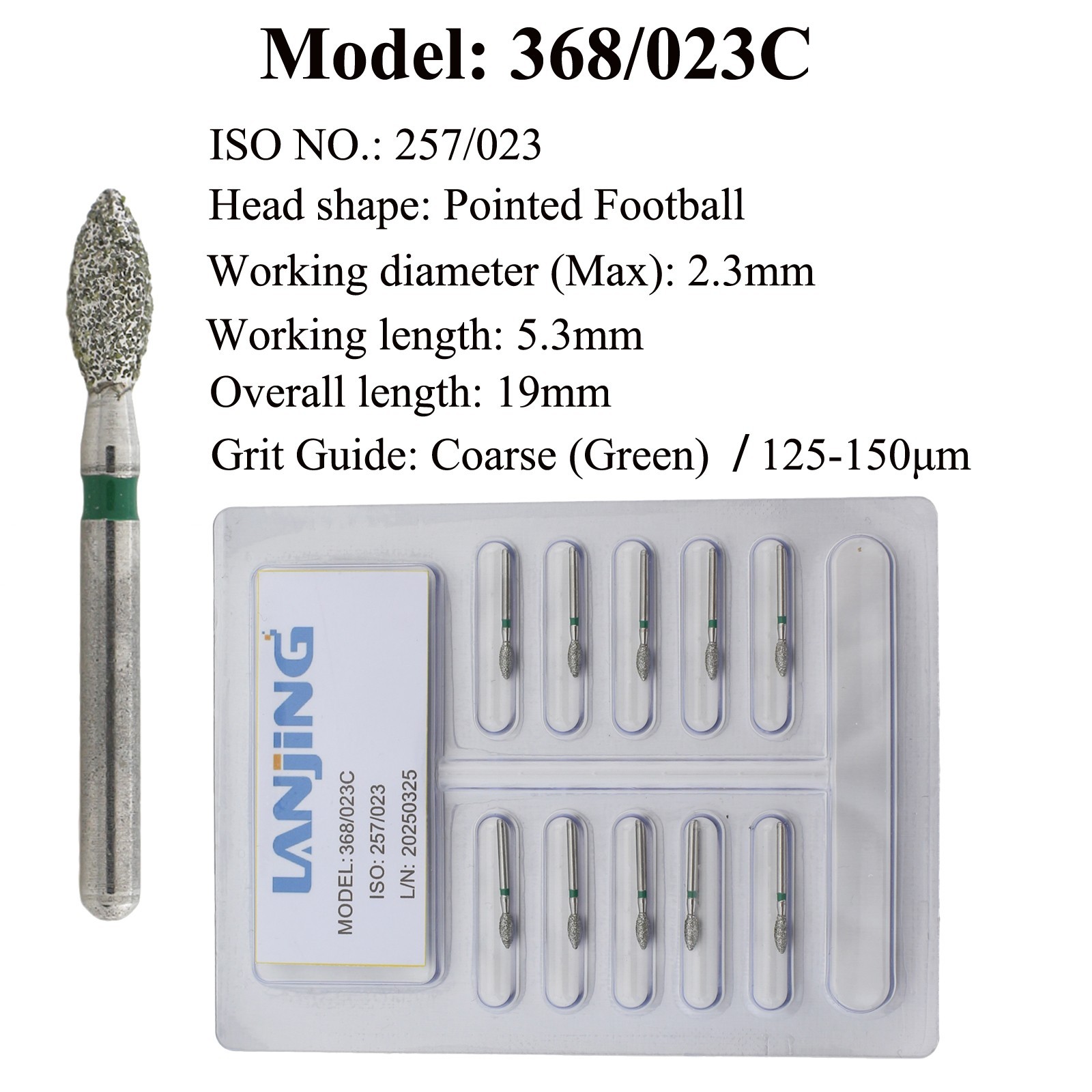 Dental Crown Preparation Burs Diamond 856 830 801 379 863 Round End Taper Pear