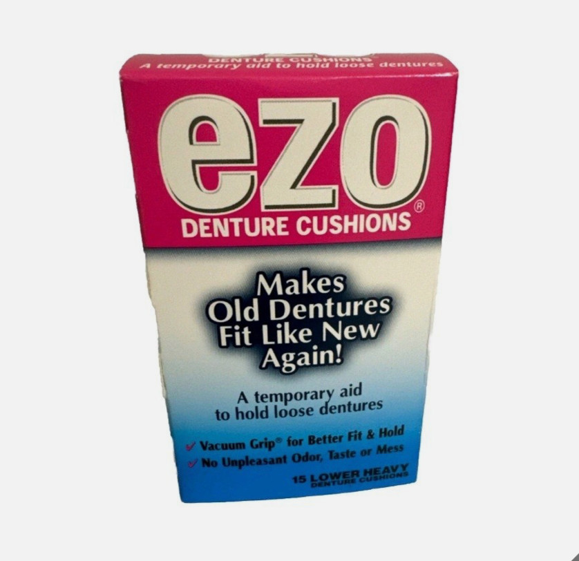 EZO Denture Cushions Lower Heavy Vacuum Grip, 15 Count - NEW