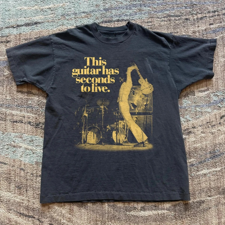 The Who Pete Townshend this guitar has second to live Unisex Black T-shirt S-5XL