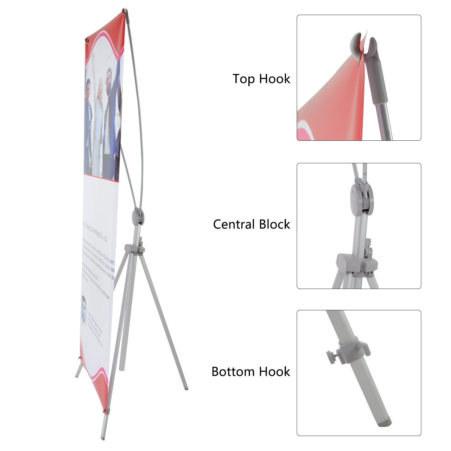 Adjustable Aluminum Stand For Banner Sizes from 20
