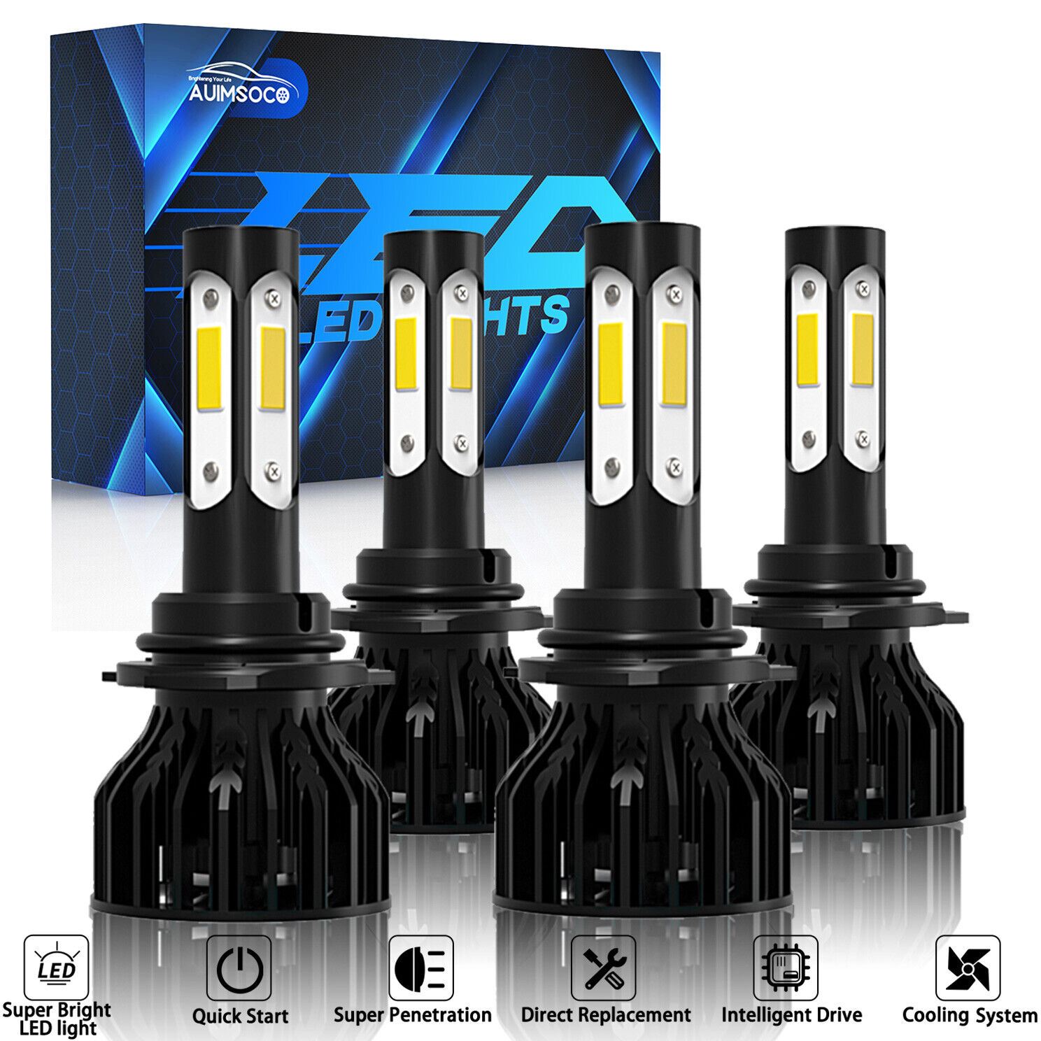 For Toyota RAV4 2013-2015 9005 9006 Combo LED Headlight High/Low Beam Bulbs Kit