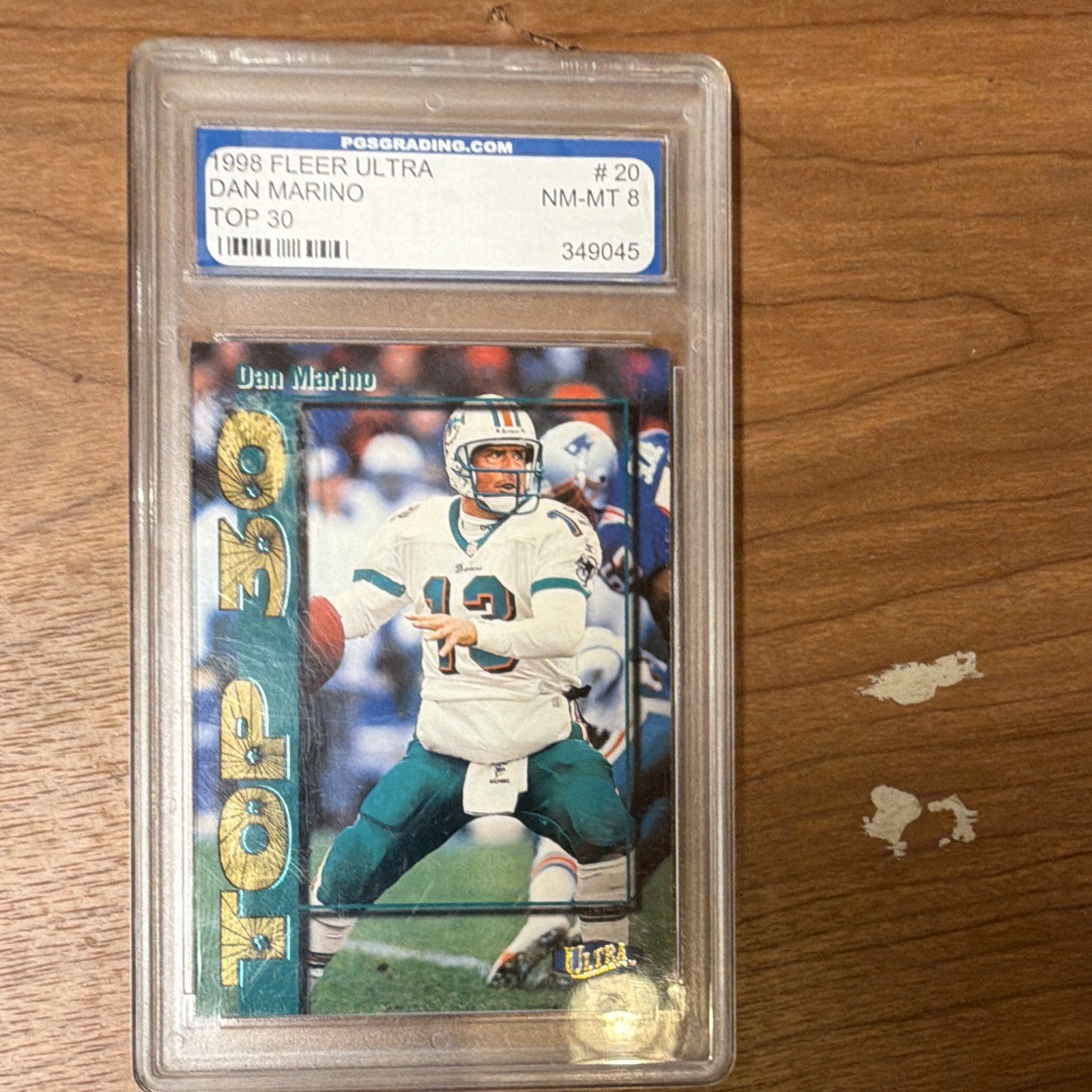 1998 Fleer Ultra Dan Marino Top 30 Insert #20 Miami Dolphins PGS 8