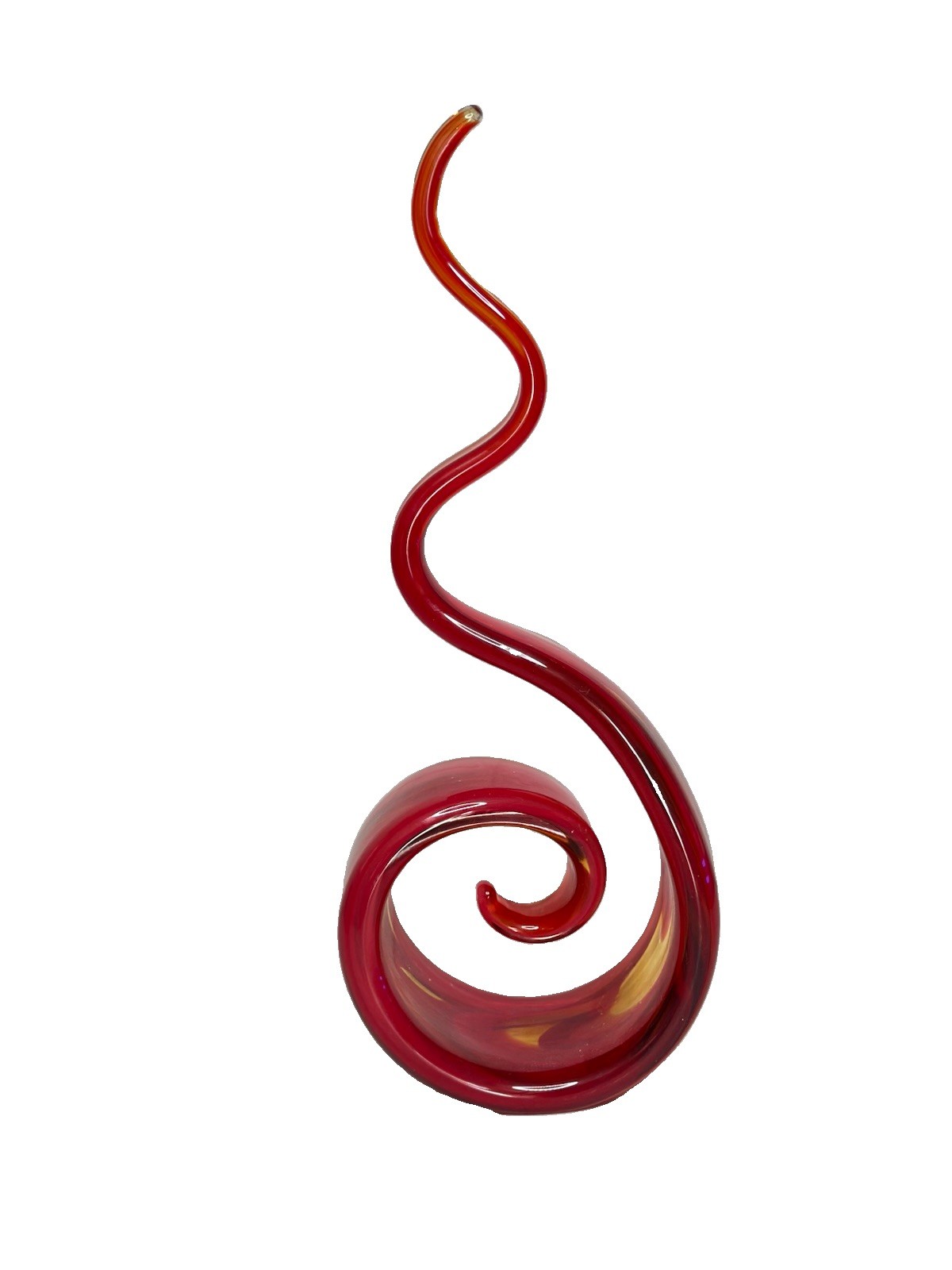 Vintage Pier 1 Murano Style Swirl Glass Sculpture 16\ Vintage Pier 1 Murano Style Swirl Glass Sculpture 16\