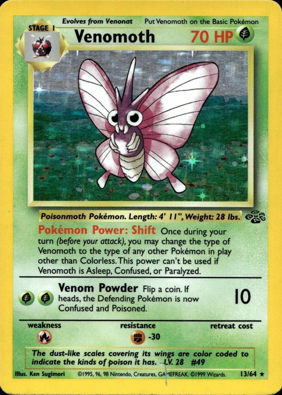 Venomoth - Pokemon Jungle #13 HP