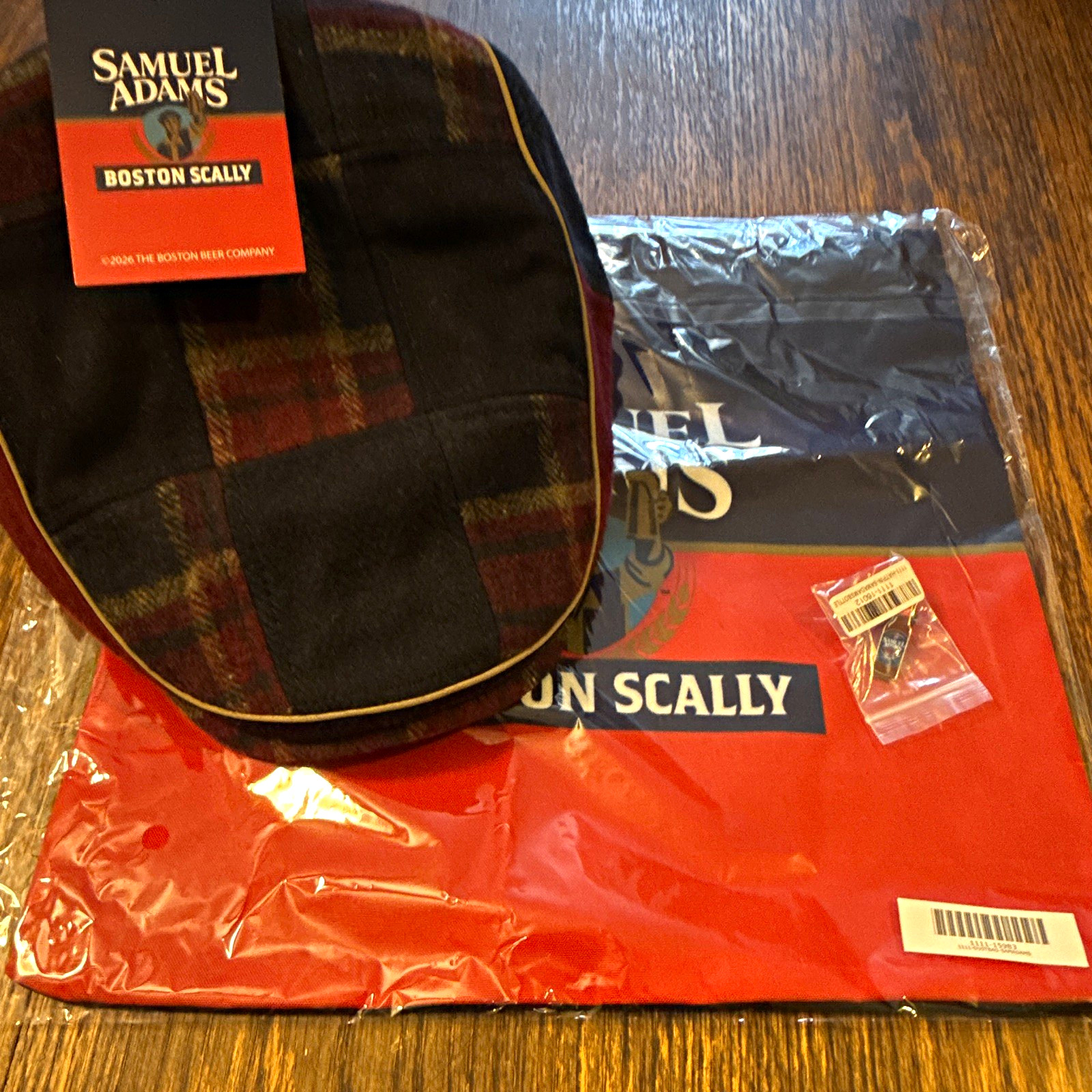 Samuel Adams Boston Scally Plaid Scally Cap Hat M/L w/ Tag Breweriana Samuel Adams Boston Scally Plaid Scally Cap Hat M/L w/ Tag Breweriana