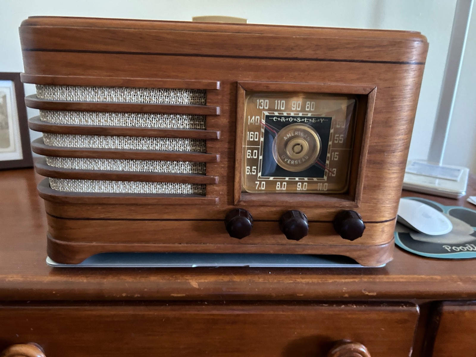 Vintage 1940'S Tube Radio Crosley American Overseas Model 66tc Cord Rough Vintage 1940'S Tube Radio Crosley American Overseas Model 66tc Cord Rough