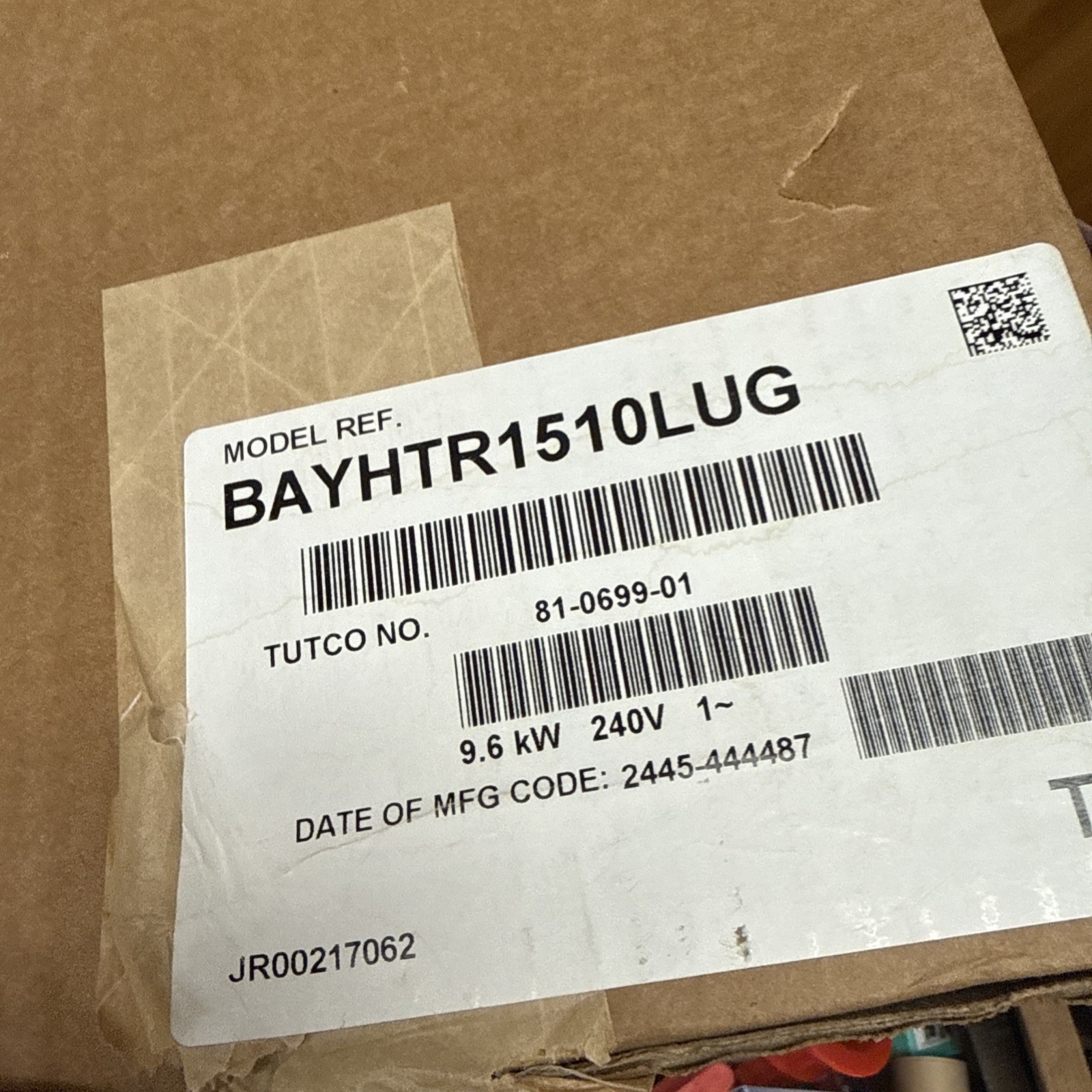 Trane BAYHTR1510LIG Heater / Element Kit Assembly with Breakers/Relay Trane BAYHTR1510LIG Heater / Element Kit Assembly with Breakers/Relay