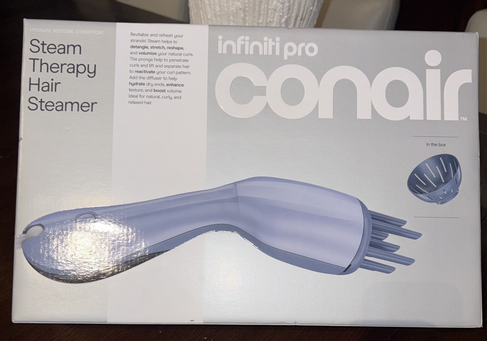 Portable Steam Therapy Hair Steamer Blue Infiniti PRO by CONAIR Styling Tool Portable Steam Therapy Hair Steamer Blue Infiniti PRO by CONAIR Styling Tool