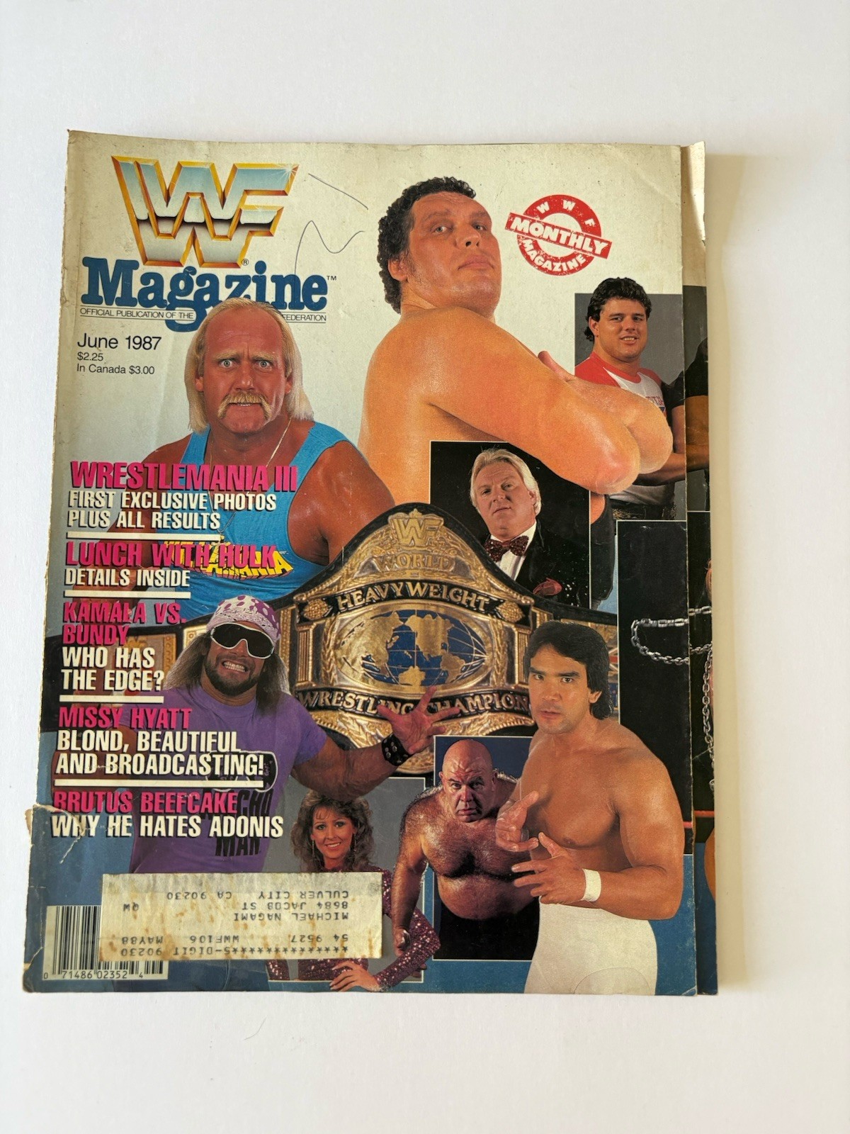 Vintage WWF / WWE Magazine - June 1987 - Vol 6 - Number 6 (Wrestlemania III) Vintage WWF / WWE Magazine - June 1987 - Vol 6 - Number 6 (Wrestlemania III)