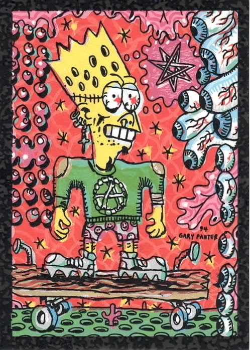 THE SIMPSONS RARE 1994 SKYBOX SERIES 2 ARTY ART CARD A3 BART SIMPSON - NM/M THE SIMPSONS RARE 1994 SKYBOX SERIES 2 ARTY ART CARD A3 BART SIMPSON - NM/M