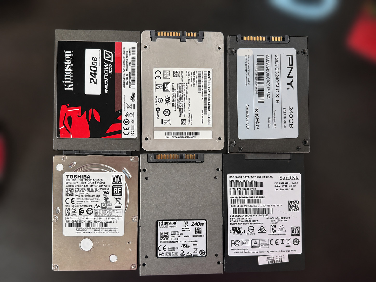 Lot of 6 2.5\