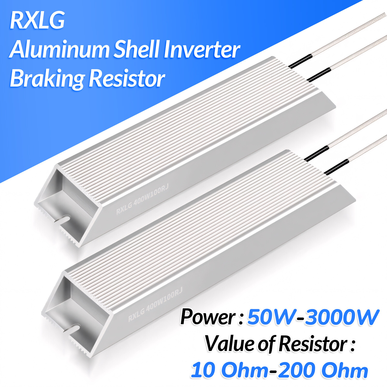 RXLG Aluminum Shell Inverter Braking Resistor High Power Servo Inverter Resistor RXLG Aluminum Shell Inverter Braking Resistor High Power Servo Inverter Resistor