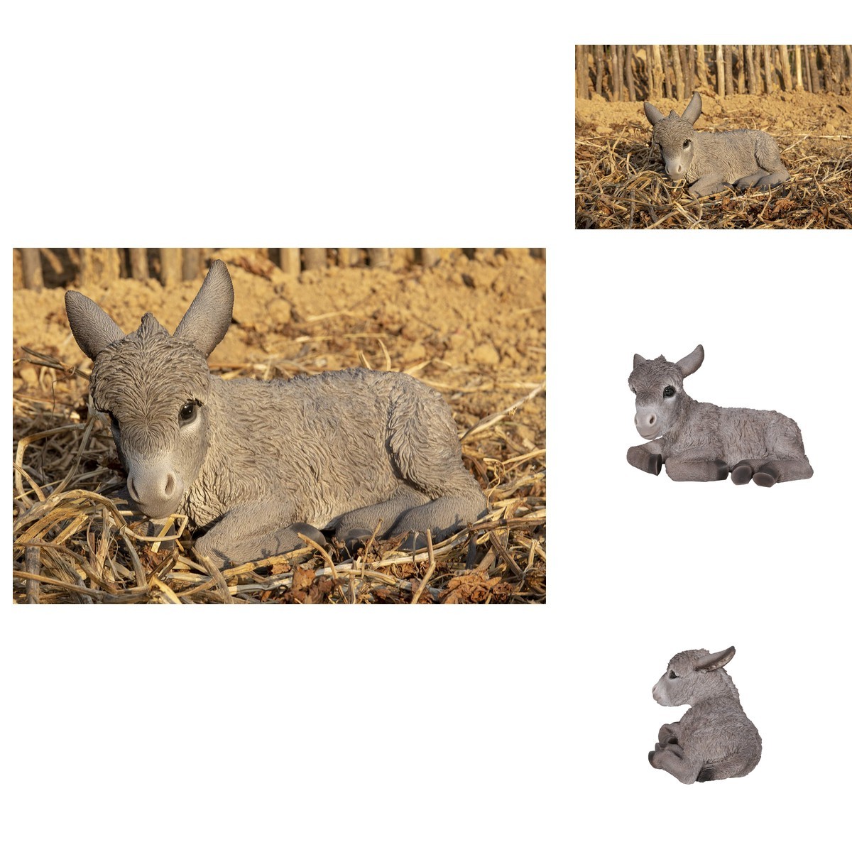 Tocca Hi-Line Medium Donkey Foal Lying Down Statue - Brown Tocca Hi-Line Medium Donkey Foal Lying Down Statue - Brown
