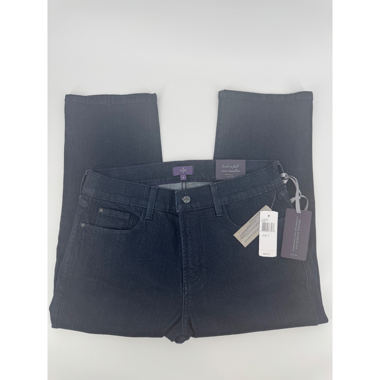 NYDJ Womens Dark Wash Cropped Jeans Size 8 Slimming Fit TM70P55T Denim NWT
