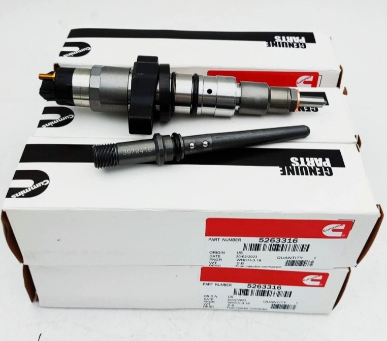 6X 0445120238 Diesel Fuel Injector w/tube Fits For 04-09 Dodge Ram Cummins 5.9L